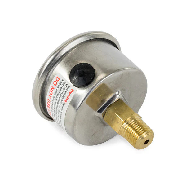 0-100 PSI Liquid-Filled Fuel Pressure Gauge - Chrome - Image 3