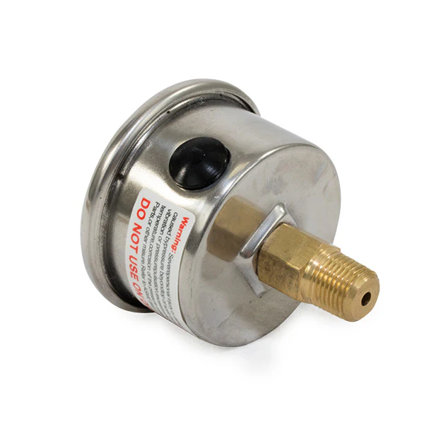 0-15 PSI Liquid-Filled Fuel Pressure Gauge - Chrome - Image 3