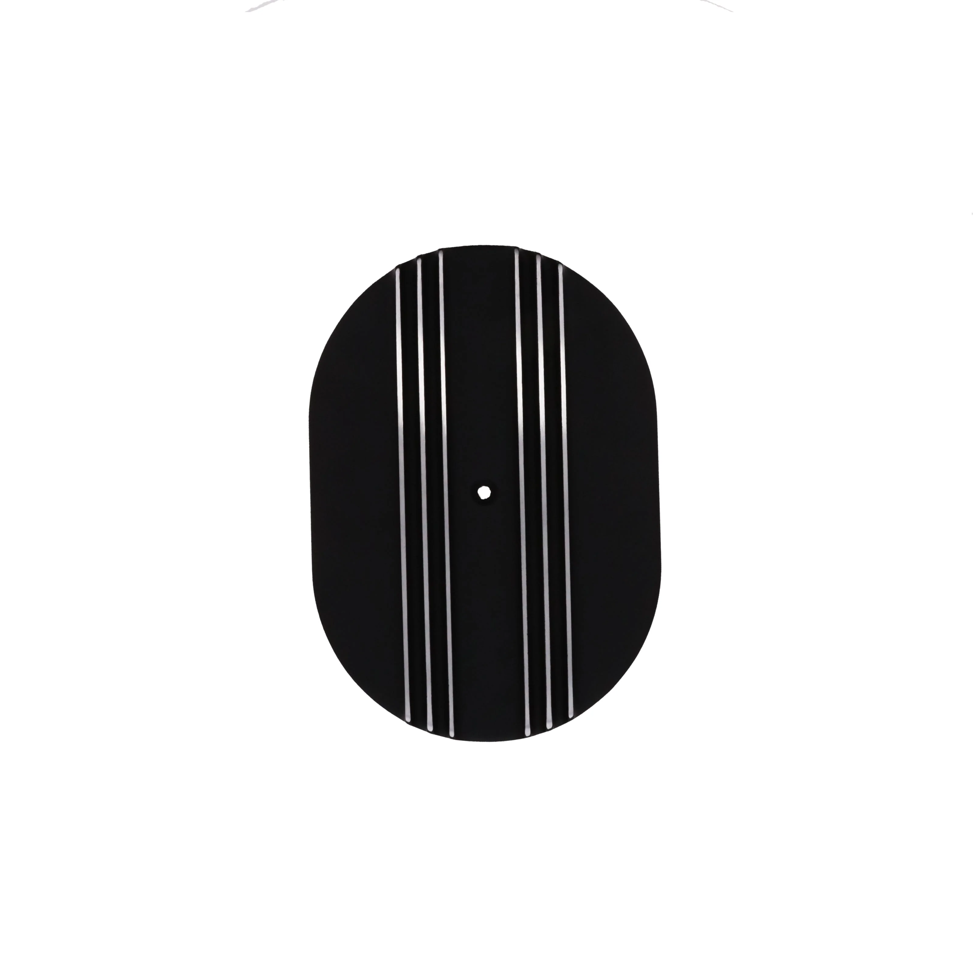 12" X 2" Center Finned Oval Aluminum Air Cleaner Kit, Paper Filter - Black - Image 3
