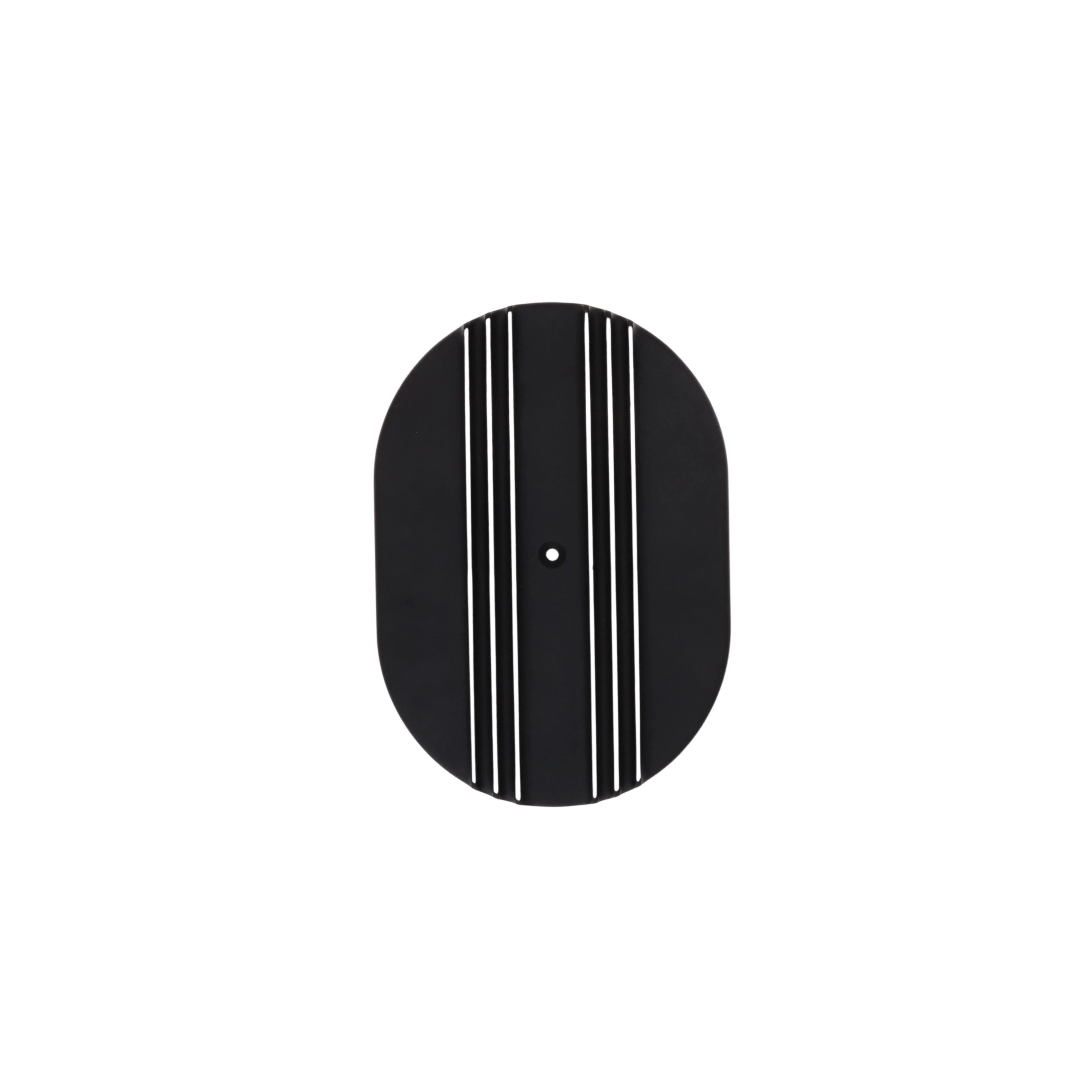12" X 2" Center Finned Oval Aluminum Air Cleaner Kit, Red Washable Filter - Black - Image 4