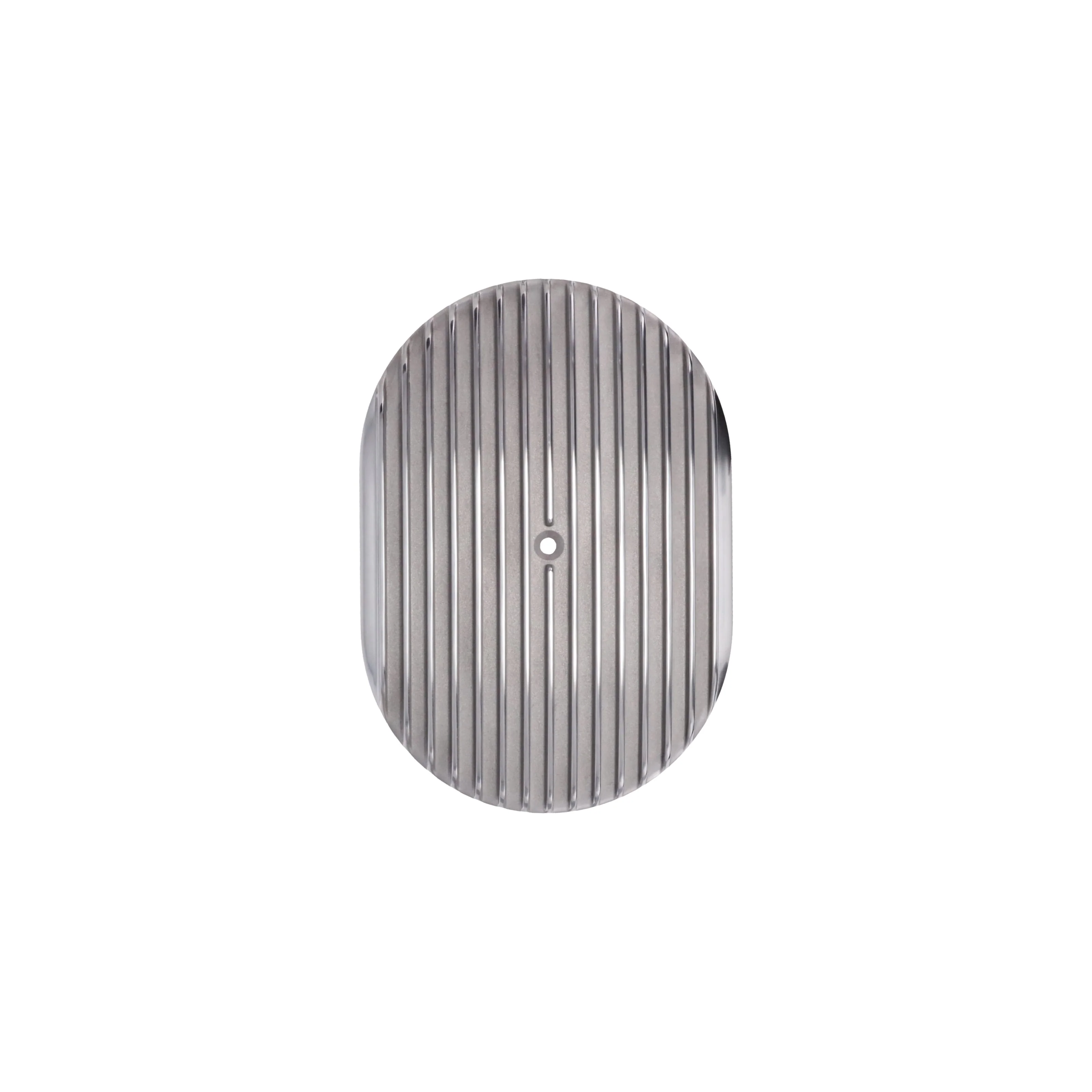 12″ X 2″ Full Finned Oval Aluminum Air Cleaner Kit, Paper Filter, Flat Base - Polished - Image 5
