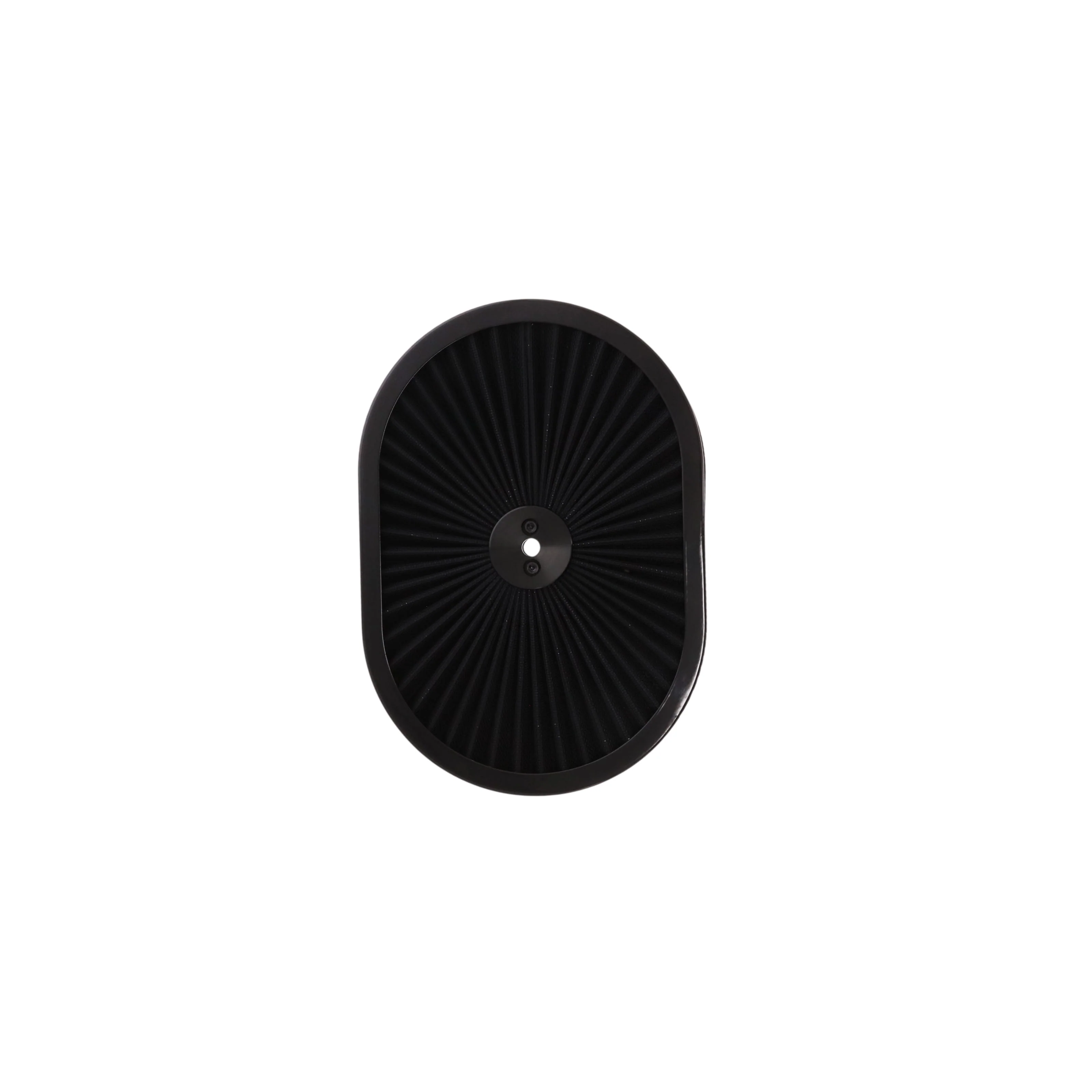 12" X 2" Round Steel Air Cleaner Kit, Black Washable Filter, Flat Base - Black - Image 2