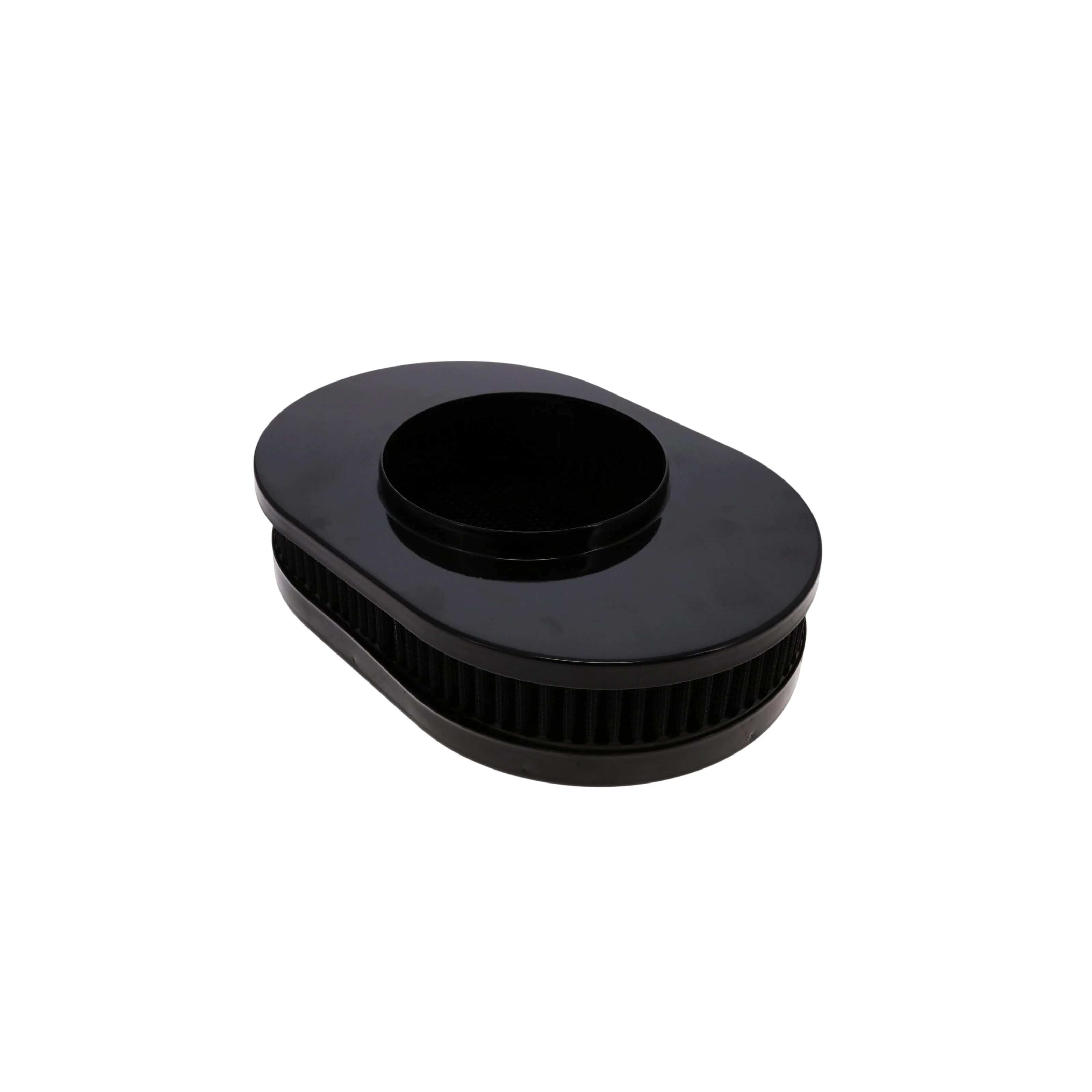 12" X 2" Round Steel Air Cleaner Kit, Black Washable Filter, Flat Base - Black - Image 3