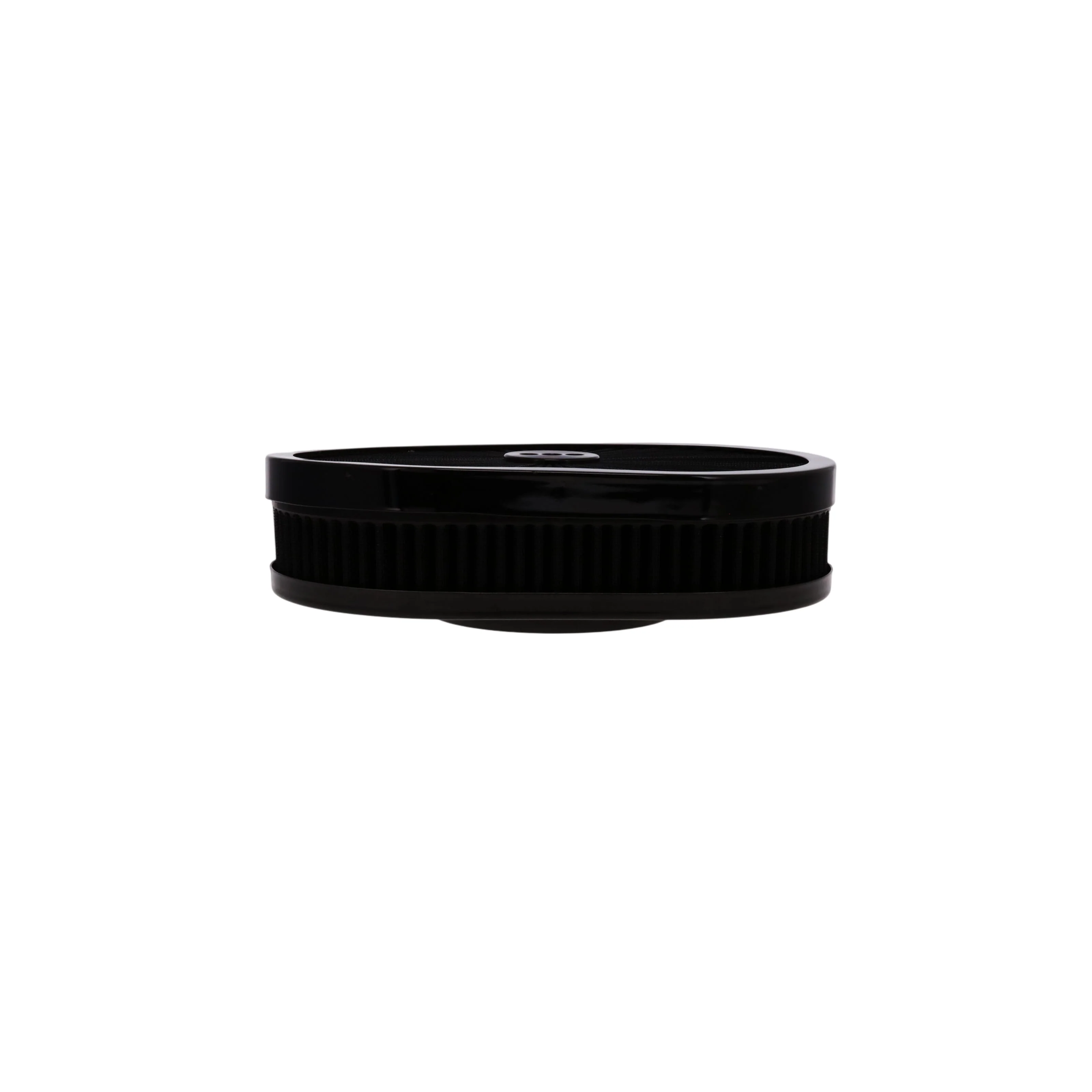 12" X 2" Round Steel Air Cleaner Kit, Black Washable Filter, Flat Base - Black - Image 4