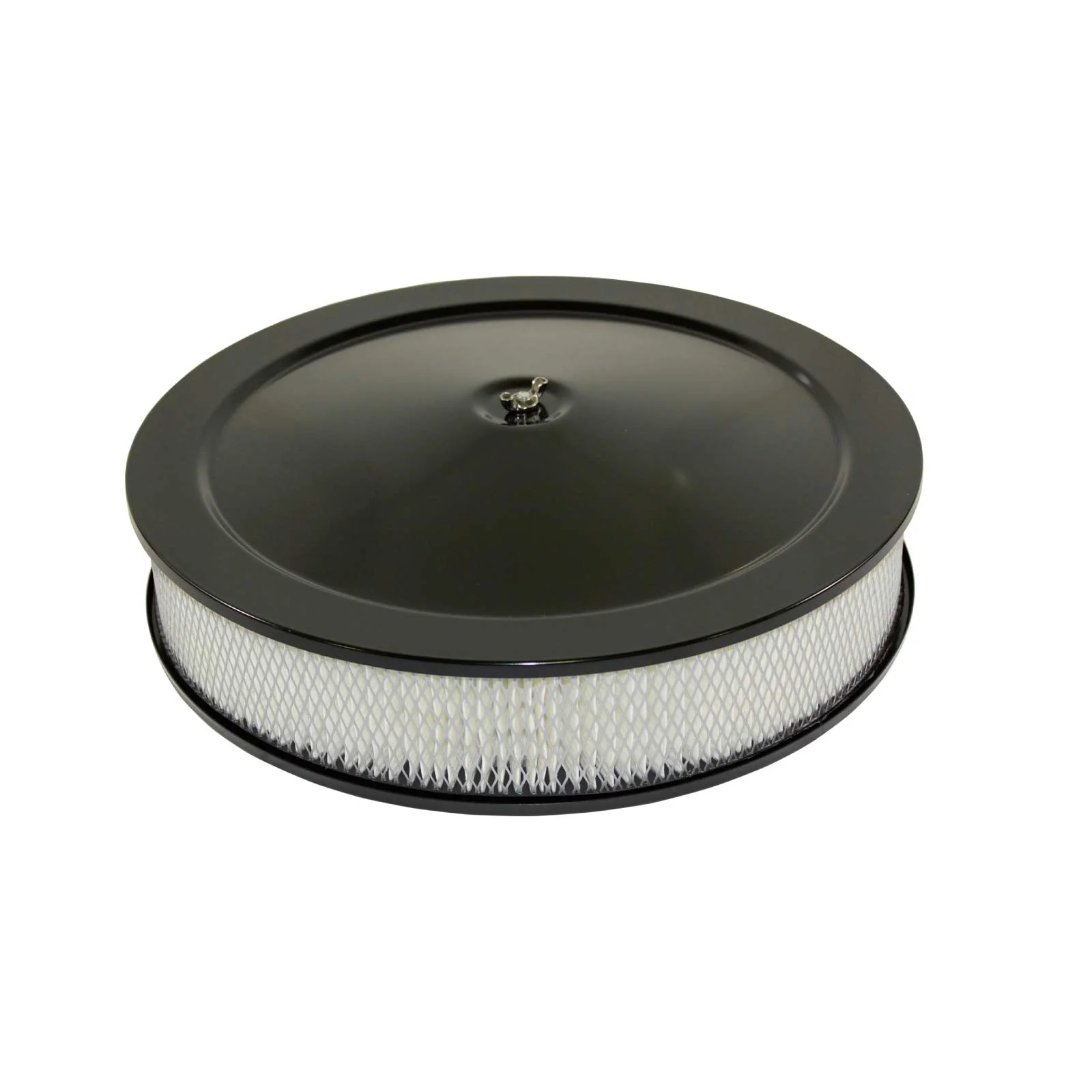 14" Muscle Car Style Black Steel Air Cleaner Kit - Hi-Lip