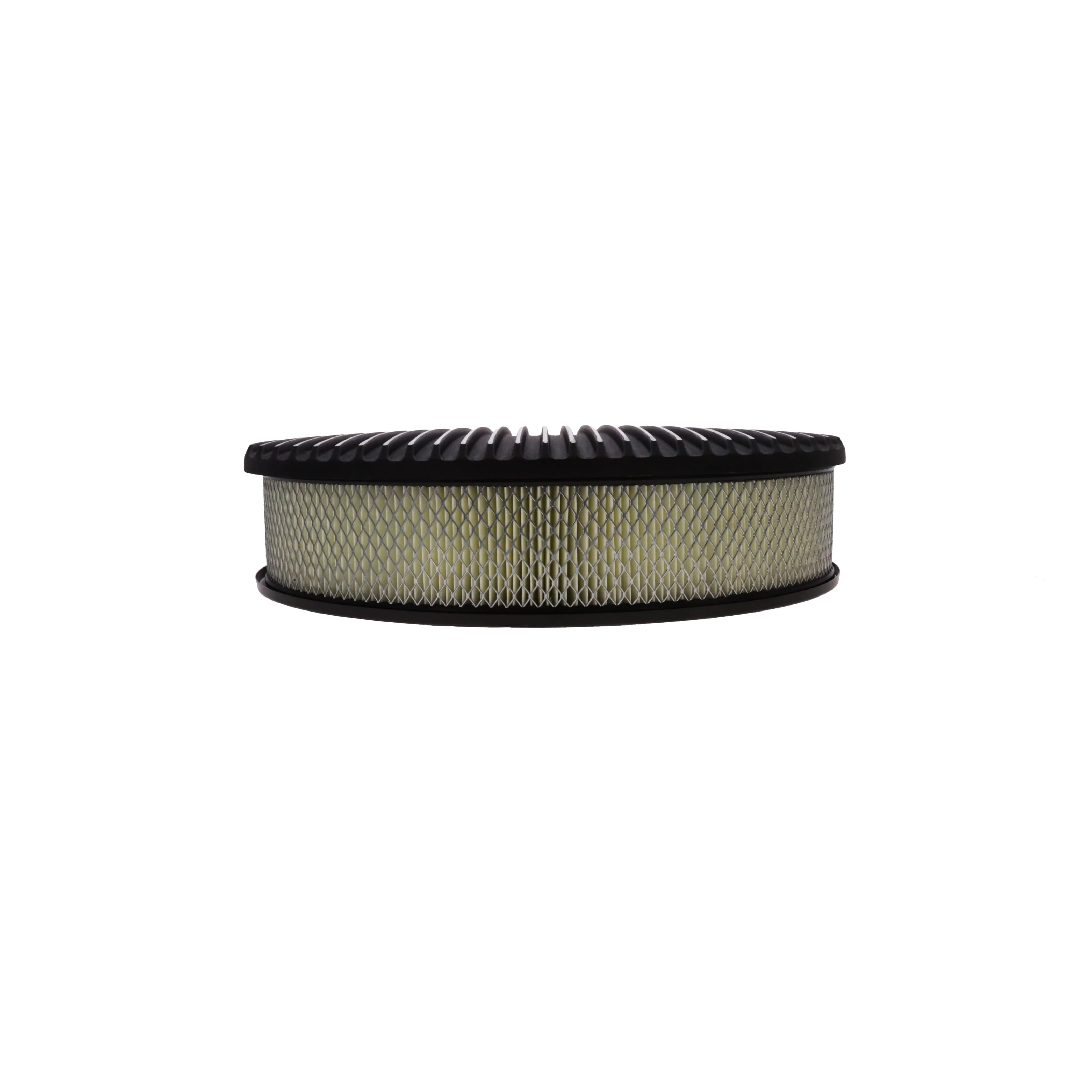 14" X 3" Full Finned Round Aluminum Air Cleaner Kit, Paper Filter, Flat Base - Black - Image 5