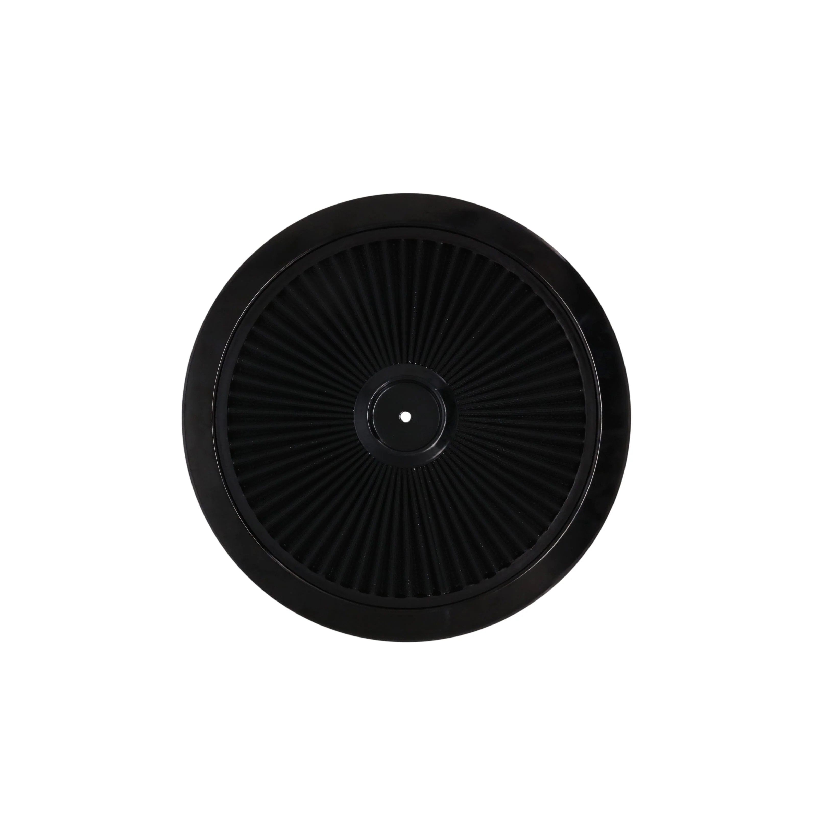 14" X 3" Round Steel Air Cleaner Kit, Black Washable Filter, Flat Base, Black - Image 3