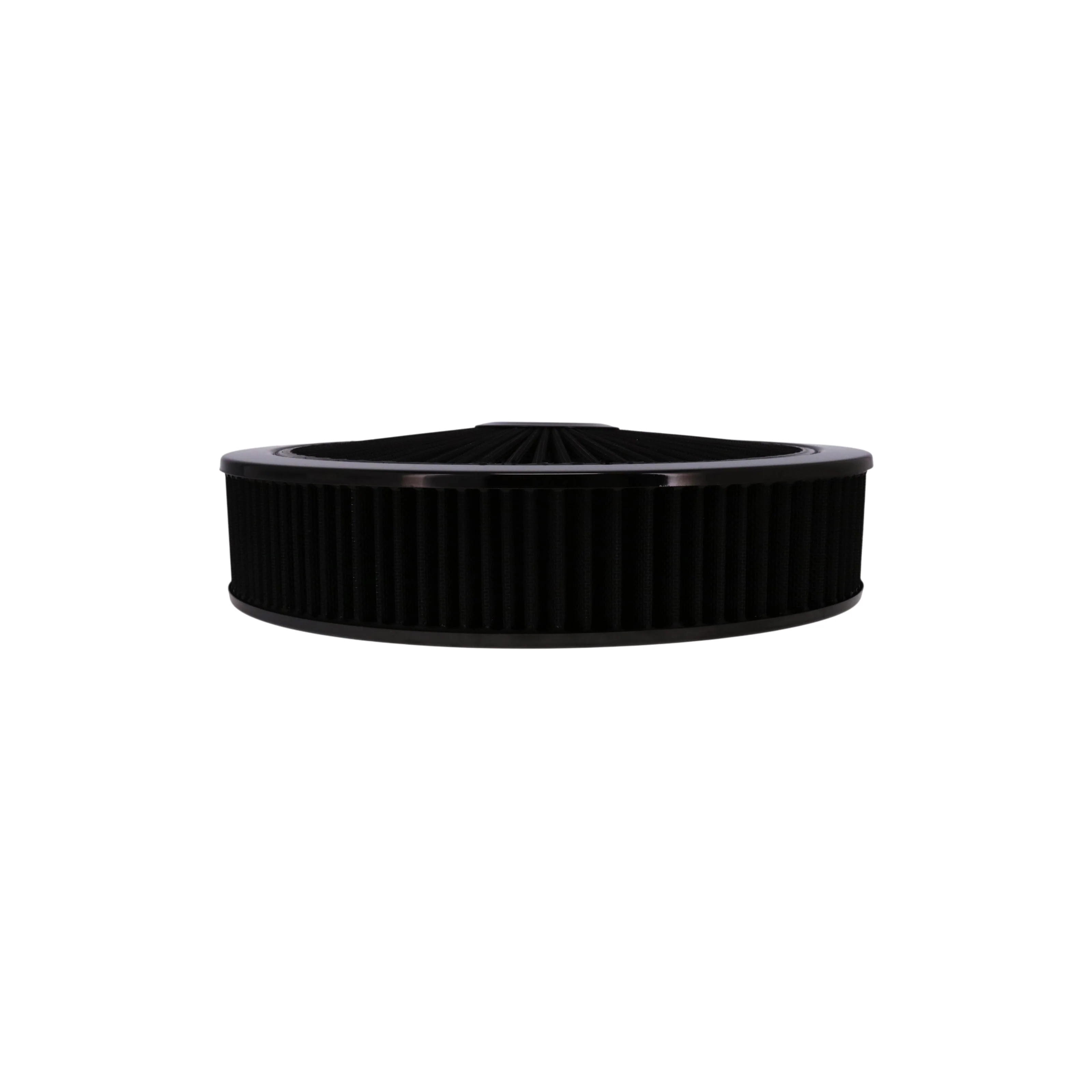 14" X 3" Round Steel Air Cleaner Kit, Black Washable Filter, Flat Base, Black - Image 4
