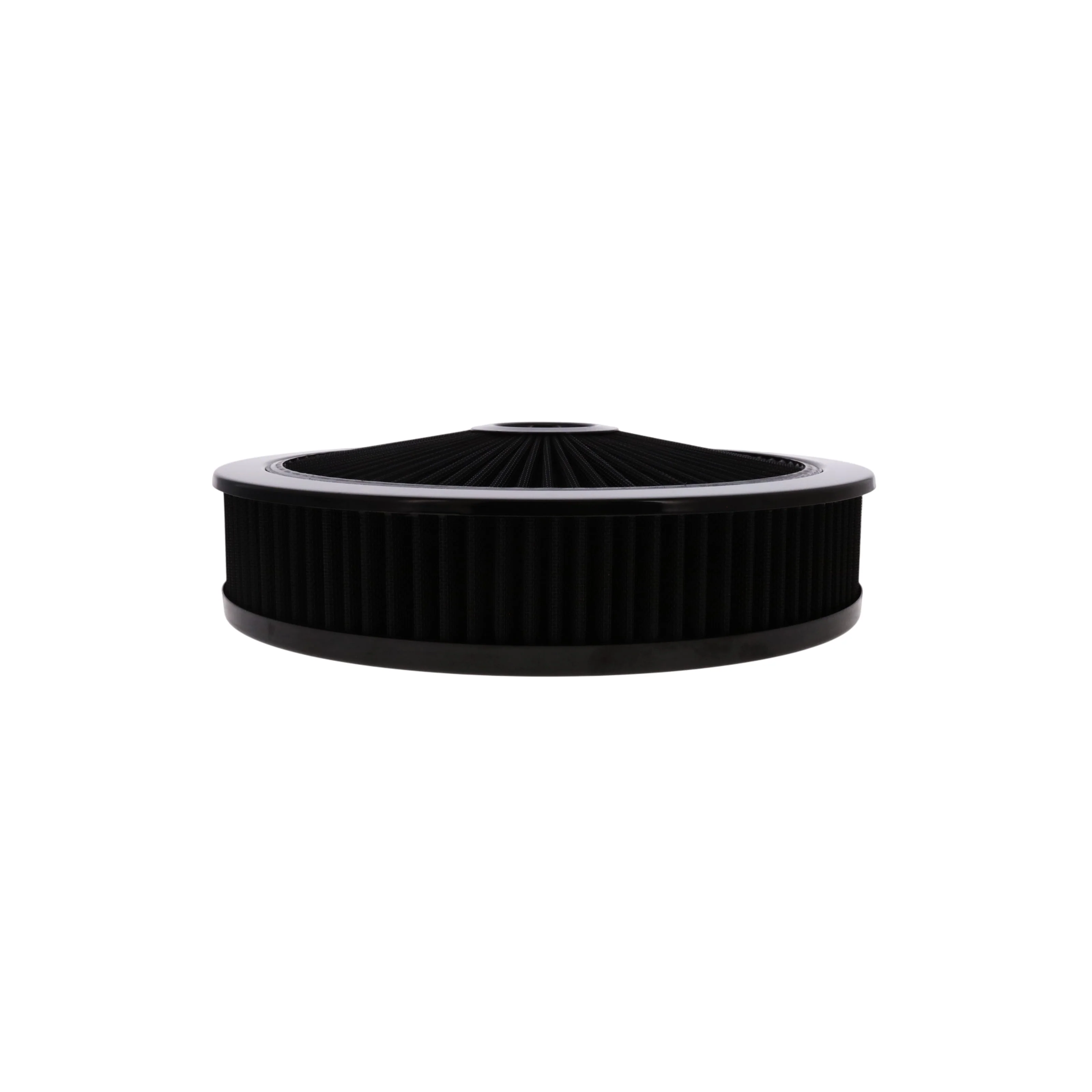 14" X 3" Round Steel Air Cleaner Kit, Black Washable Filter, Recessed Base - Black - Image 4