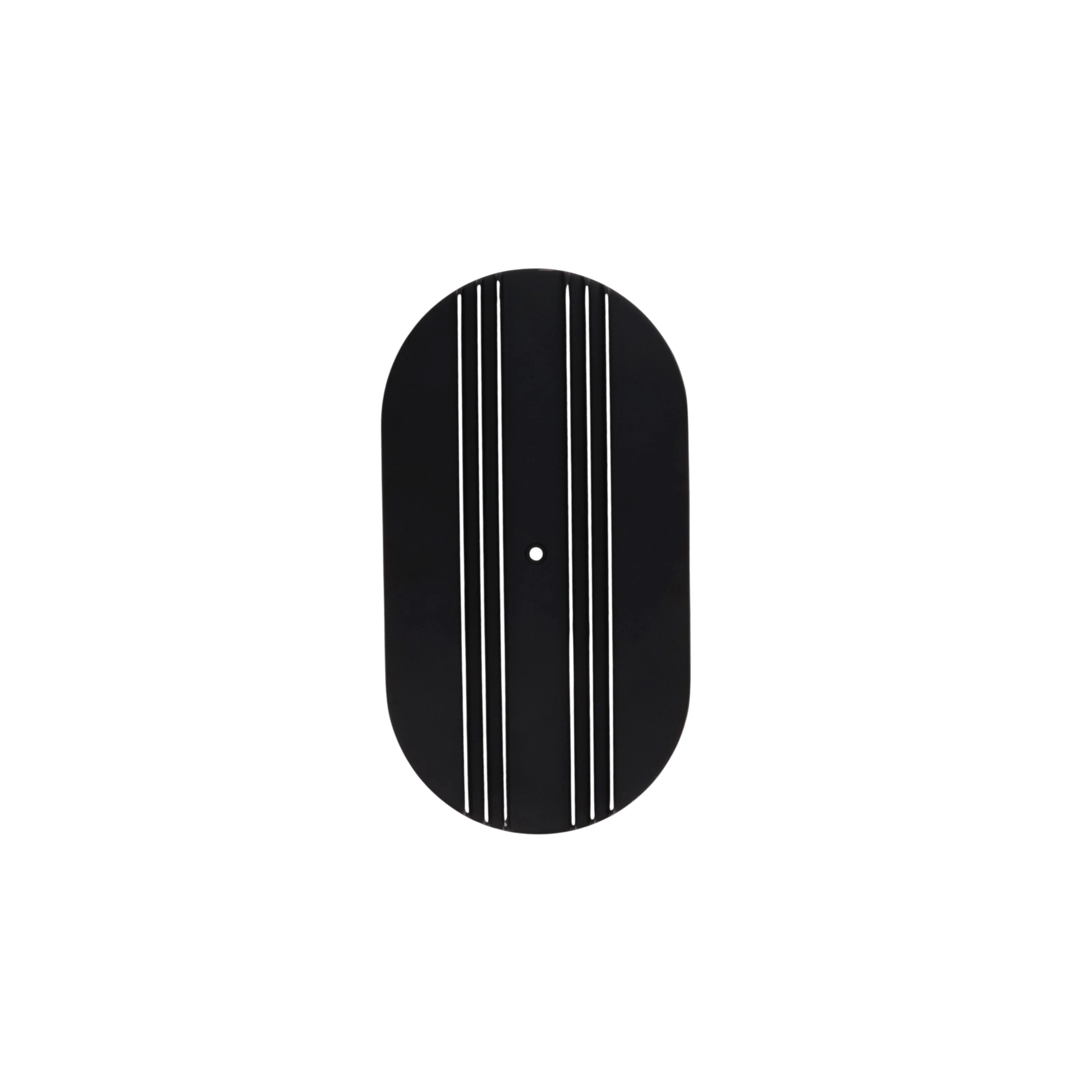 15" X 2" Center Finned Oval Aluminum Air Cleaner Kit, Red Washable Filter, Flat Base - Black - Image 3