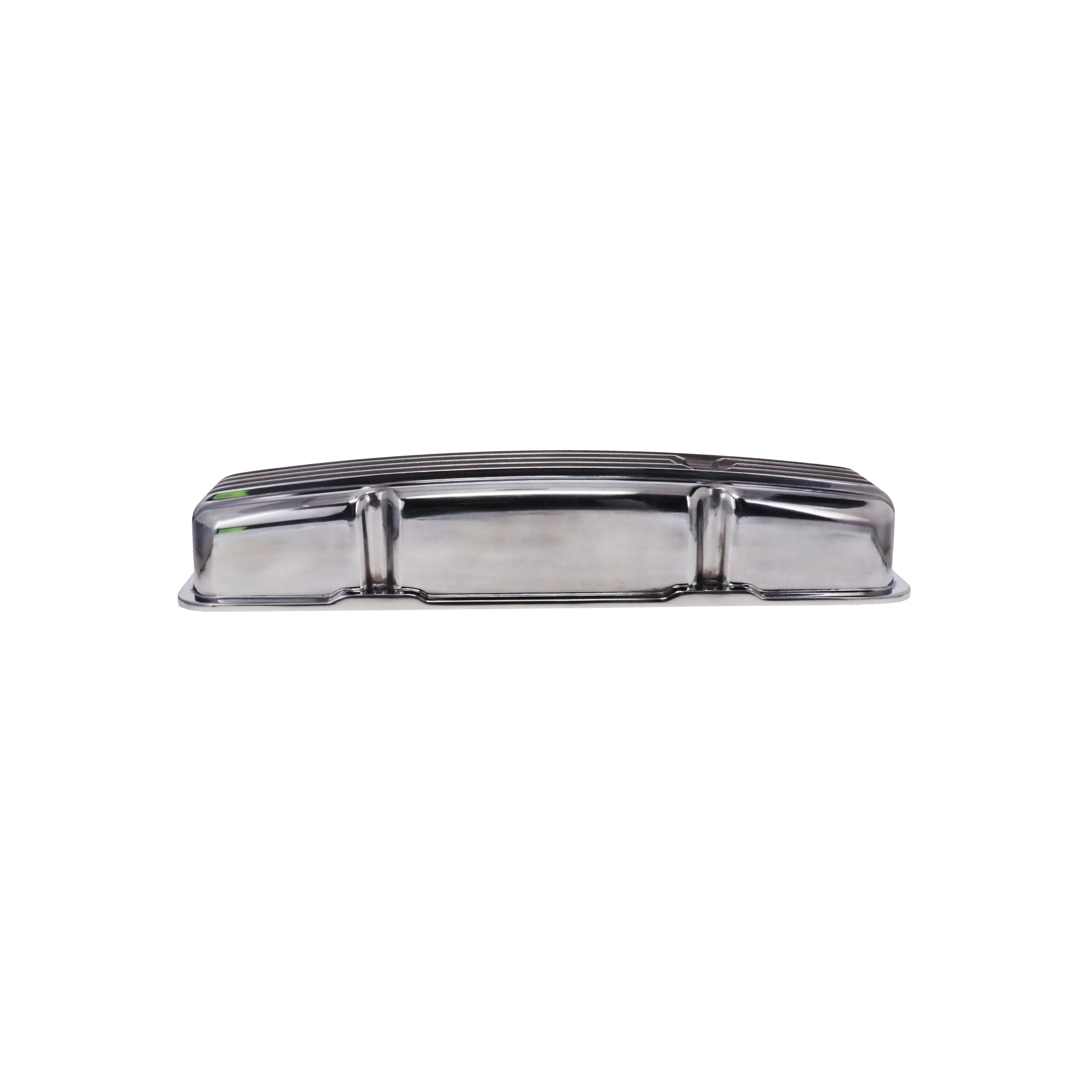 1958-1986 Chevy SB Finned Aluminum Valve Covers, 2 9/16" Ht., 1.25" Hole - Polished - Image 5