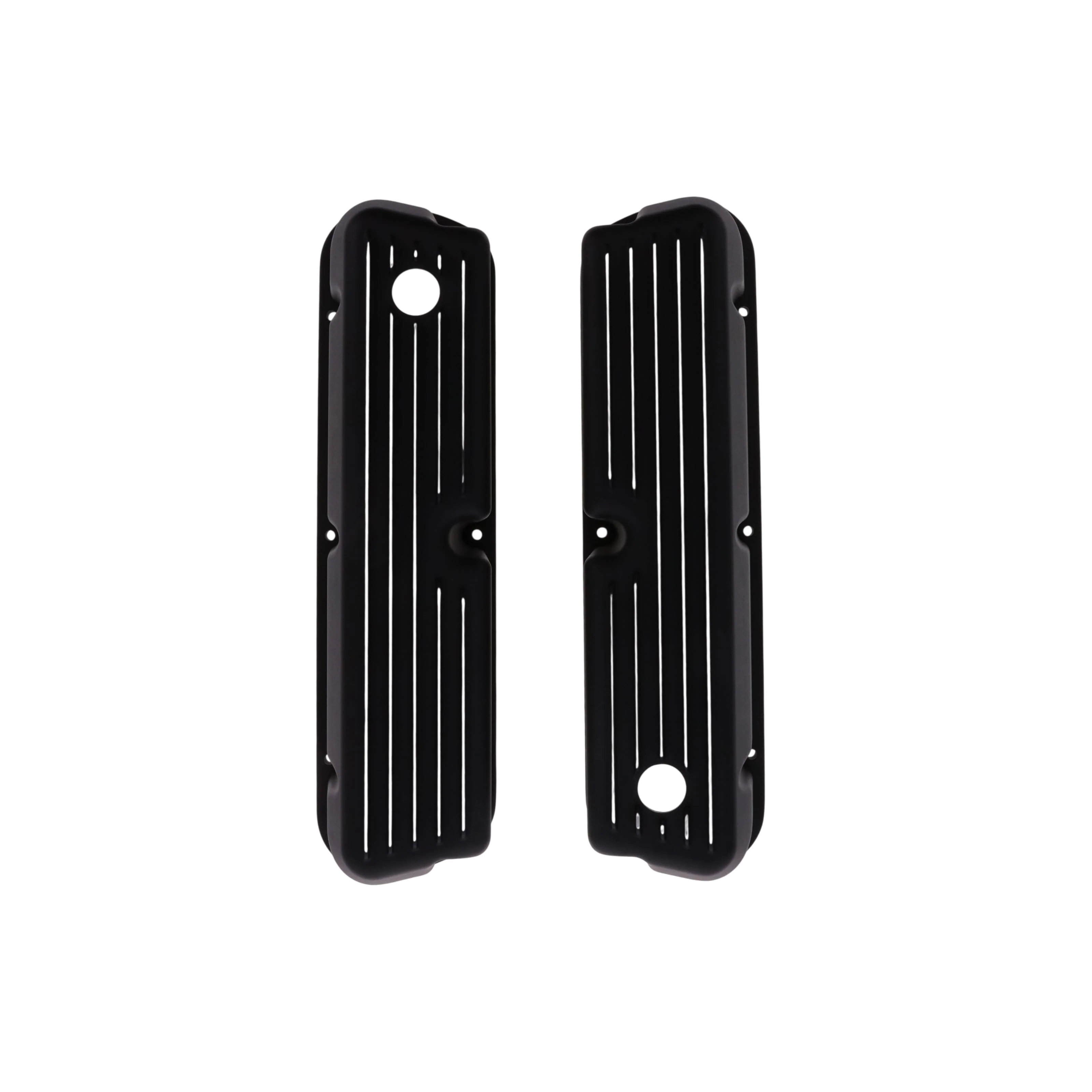 1962-2001 Ford SB 289, 351W Tall Finned Aluminum Valve Cover, 3 13/16" Ht., 1.25" Hole - Black - Image 3