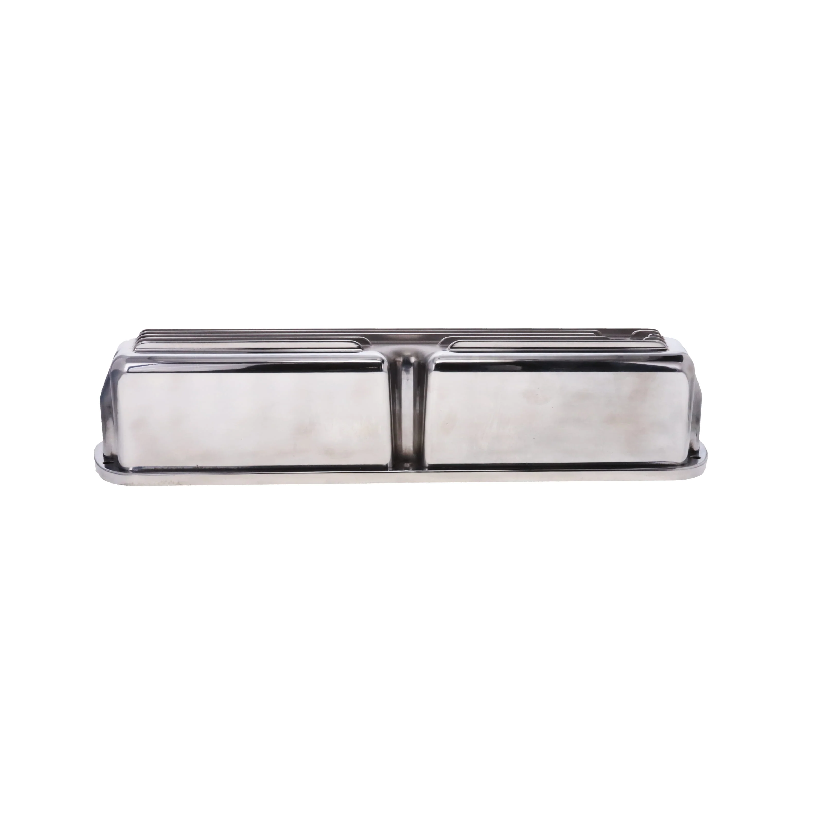 1962-2001 FORD SB 289, 351W Tall Finned Aluminum Valve Cover, 3 13/16" Ht., 1.25" Hole - Polished - Image 3