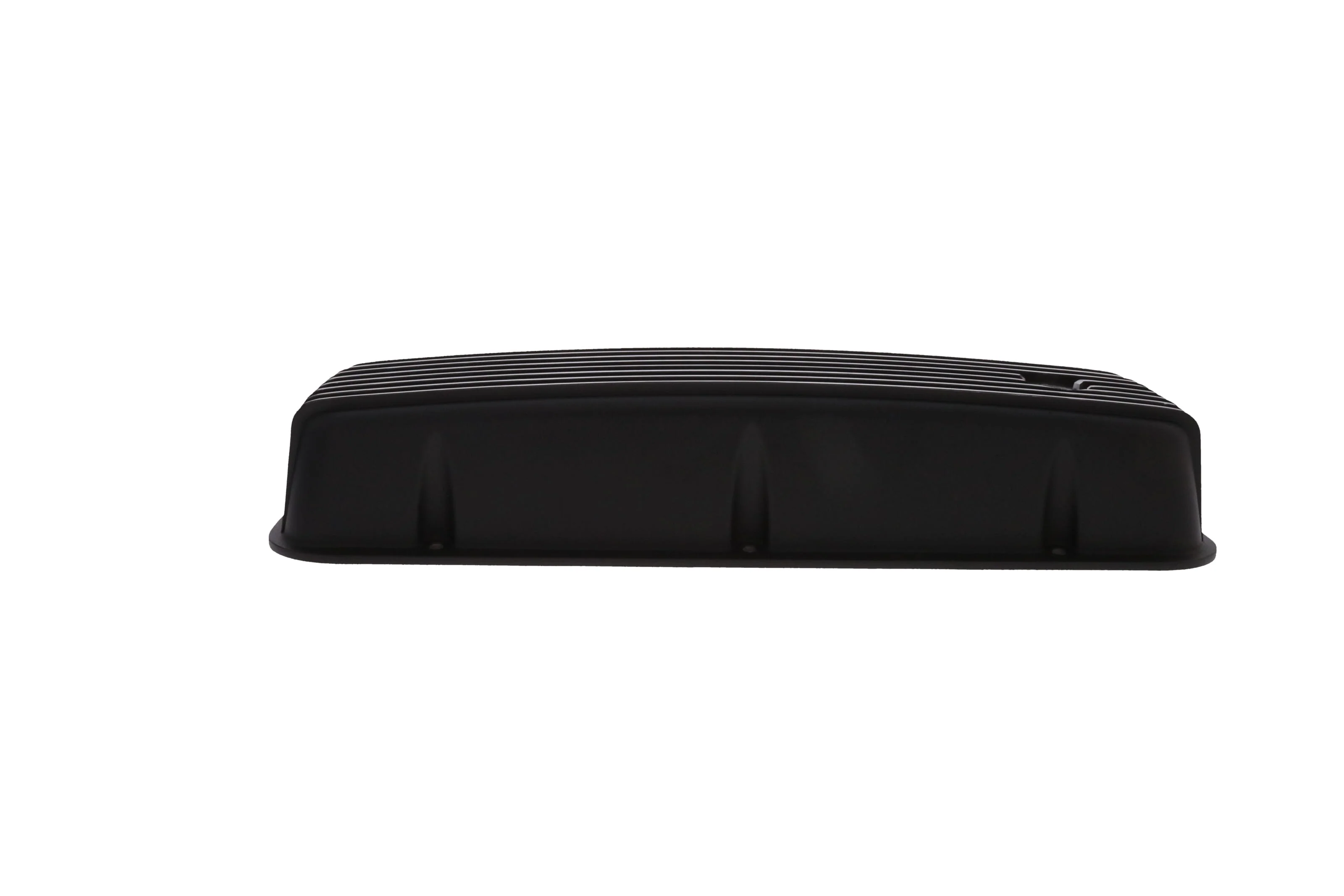 1965-1995 Chevy BB Tall Finned Aluminum Valve Covers, 3 11/16" Ht., 1.25" Hole, Black - Image 3