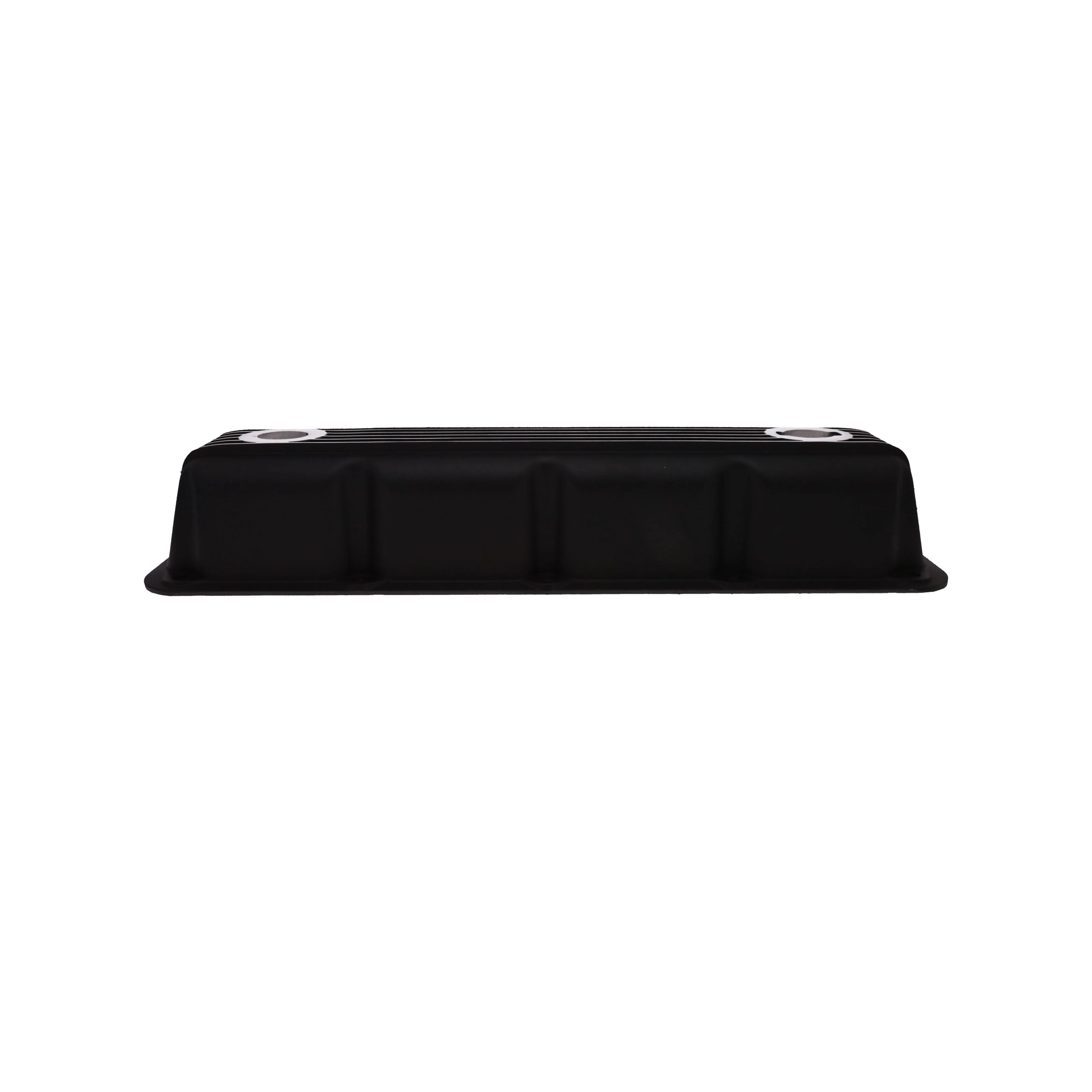 1992-2003 Mopar SB V8 Finned Aluminum Valve Covers, 3 1/2" Ex. 3 1/8" In. Ht., 1.25" Hole, Black - Image 5