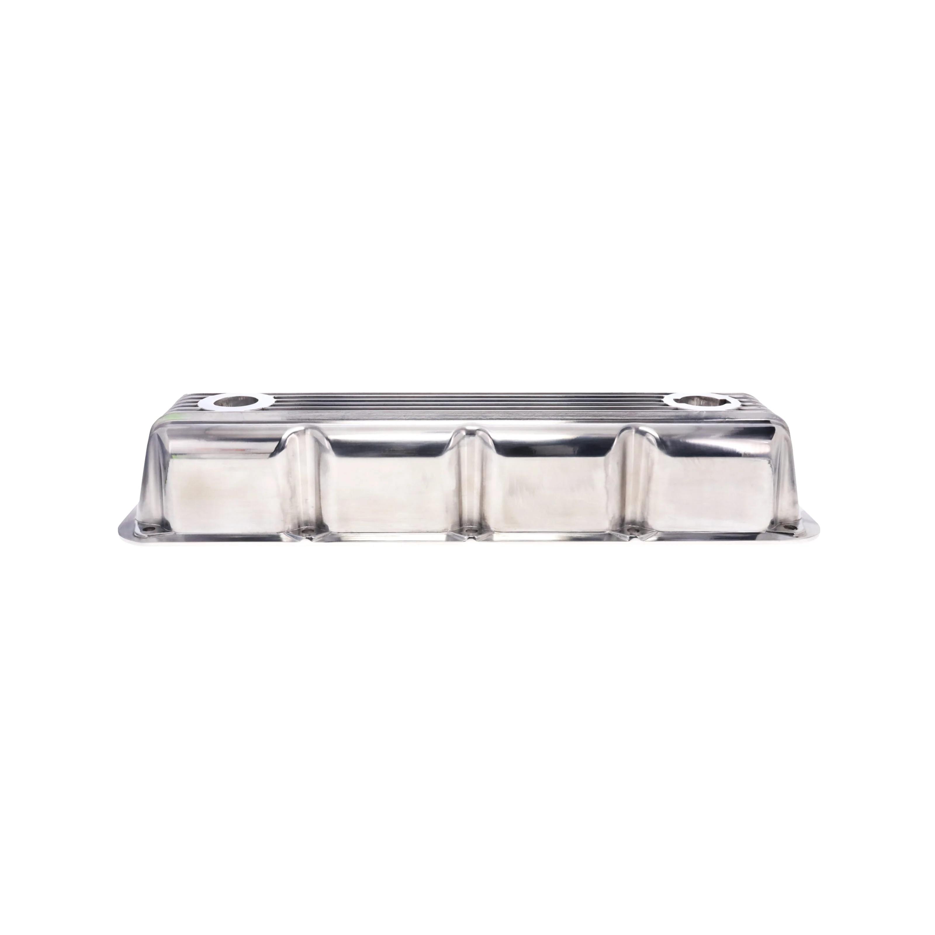 1992-2003 Mopar SB V8 Finned Aluminum Valve Covers, 3 1/2" Ex. 3 1/8" In. Ht., 1.25" Hole, Polished - Image 5