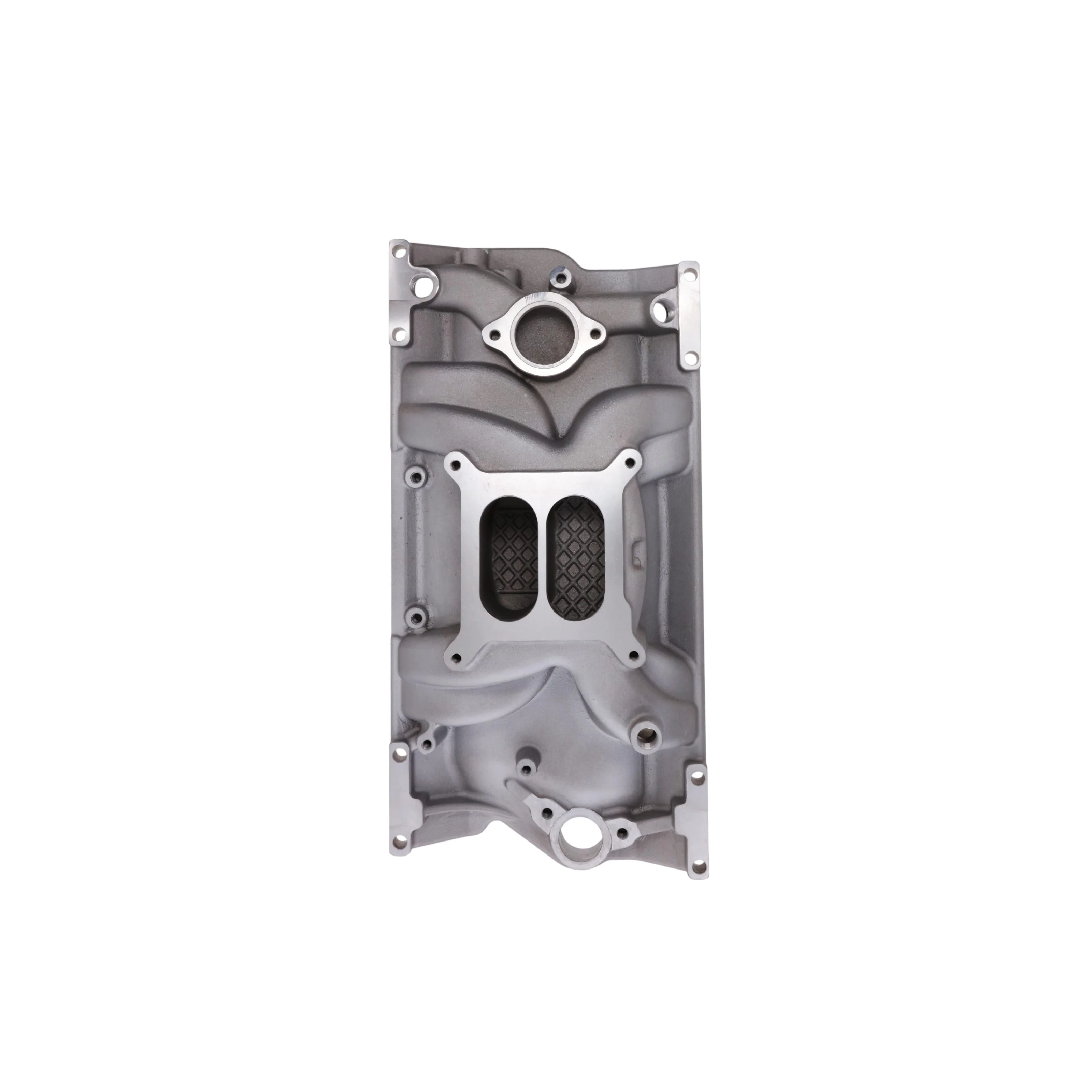 1996-2002 Chevy Small Block Vortec Aluminum Intake Manifold, Dual Plane - Satin - Image 3