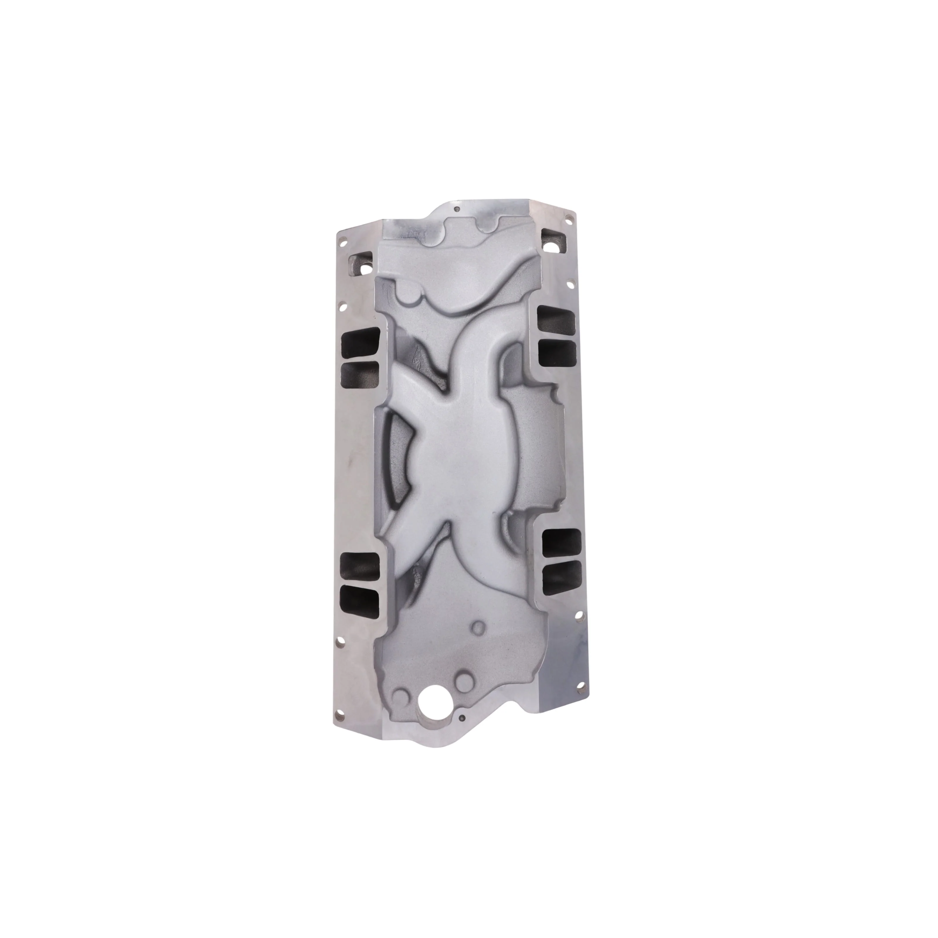 1996-2002 Chevy Small Block Vortec Aluminum Intake Manifold, Dual Plane - Satin - Image 4