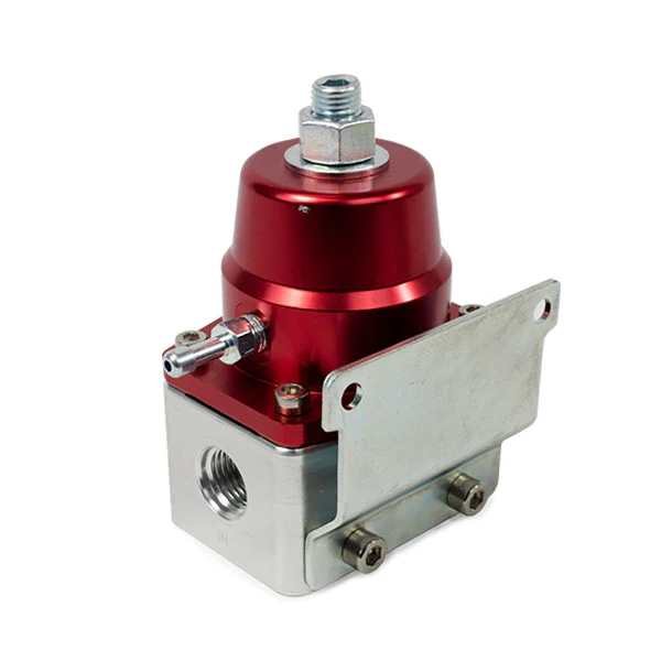 40 - 75 PSI Aluminum Fuel Pressure Bypass Regulator - Red - Image 2