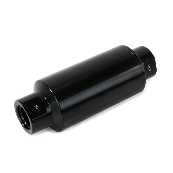 40 Micron Billet Aluminum Fuel Filter - Black - Image 2