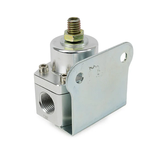 5 - 12 PSI Aluminum Fuel Pressure Regulator - Clear Anodized - Image 2