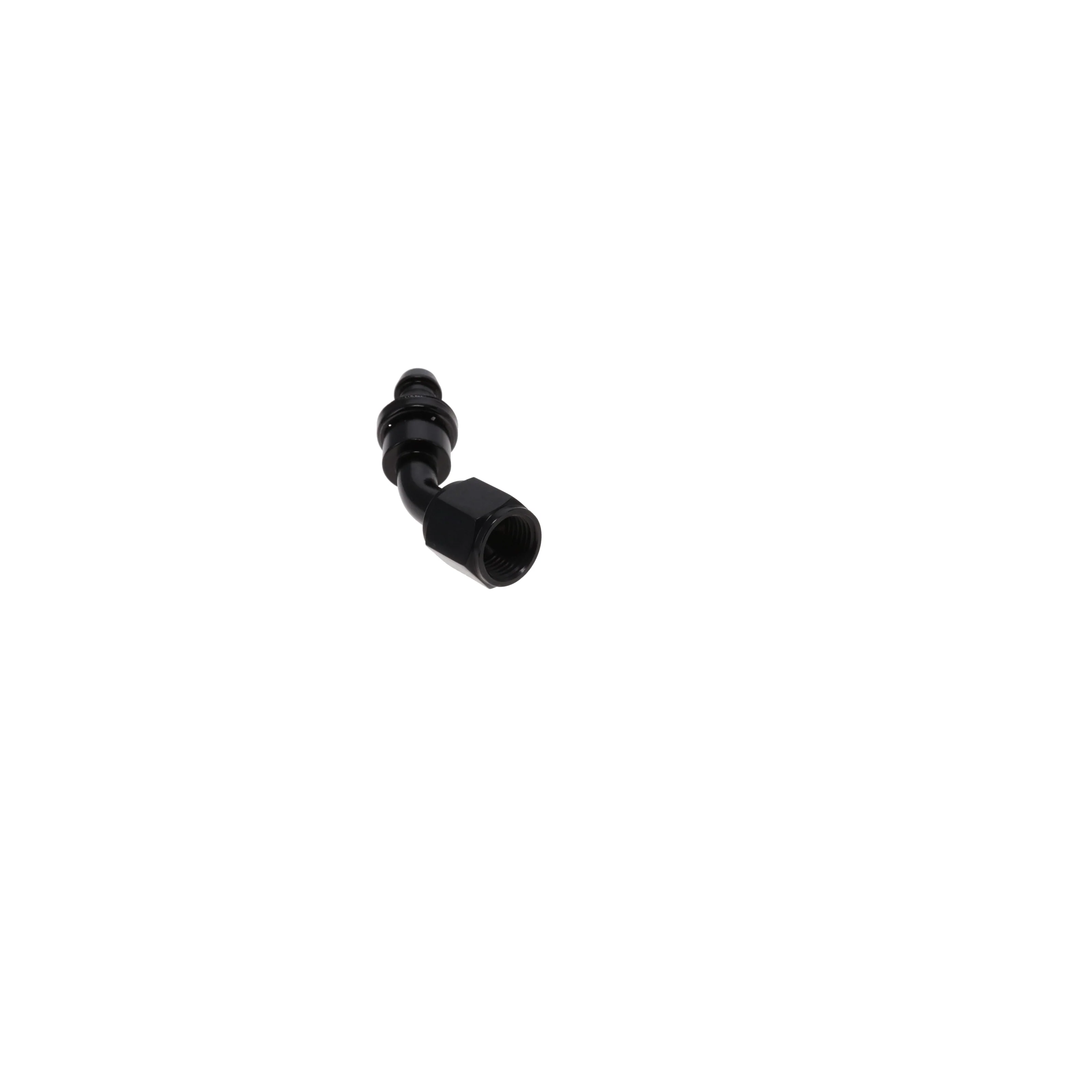 -6AN Female Swivel to 3/8 in. Push-on 45 Degree Fuel Hose End Fitting - Image 2