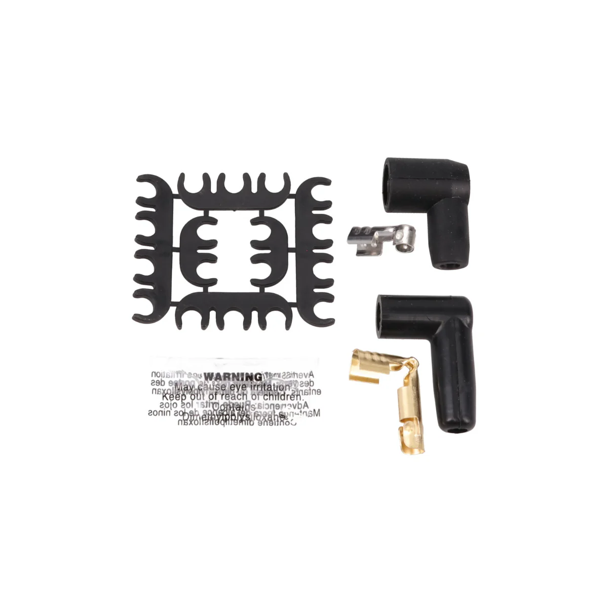8.5mm Chevy Small Block Over Valve Covers Ignition Wires w/ 90° Ceramic Plug Boots - White - Image 2