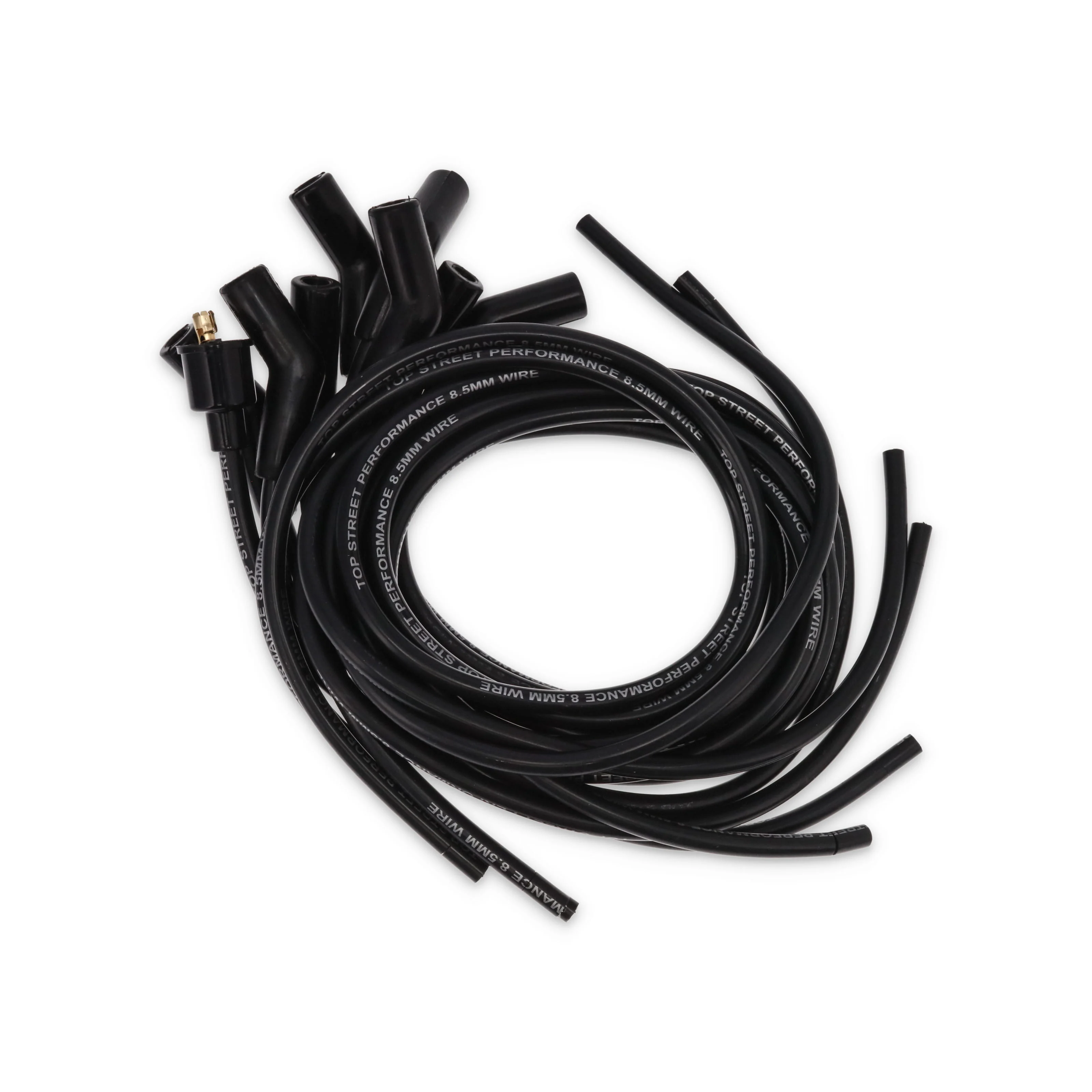 8.5mm Universal Ignition Wires with 135° Plug Boots - Black - Image 2