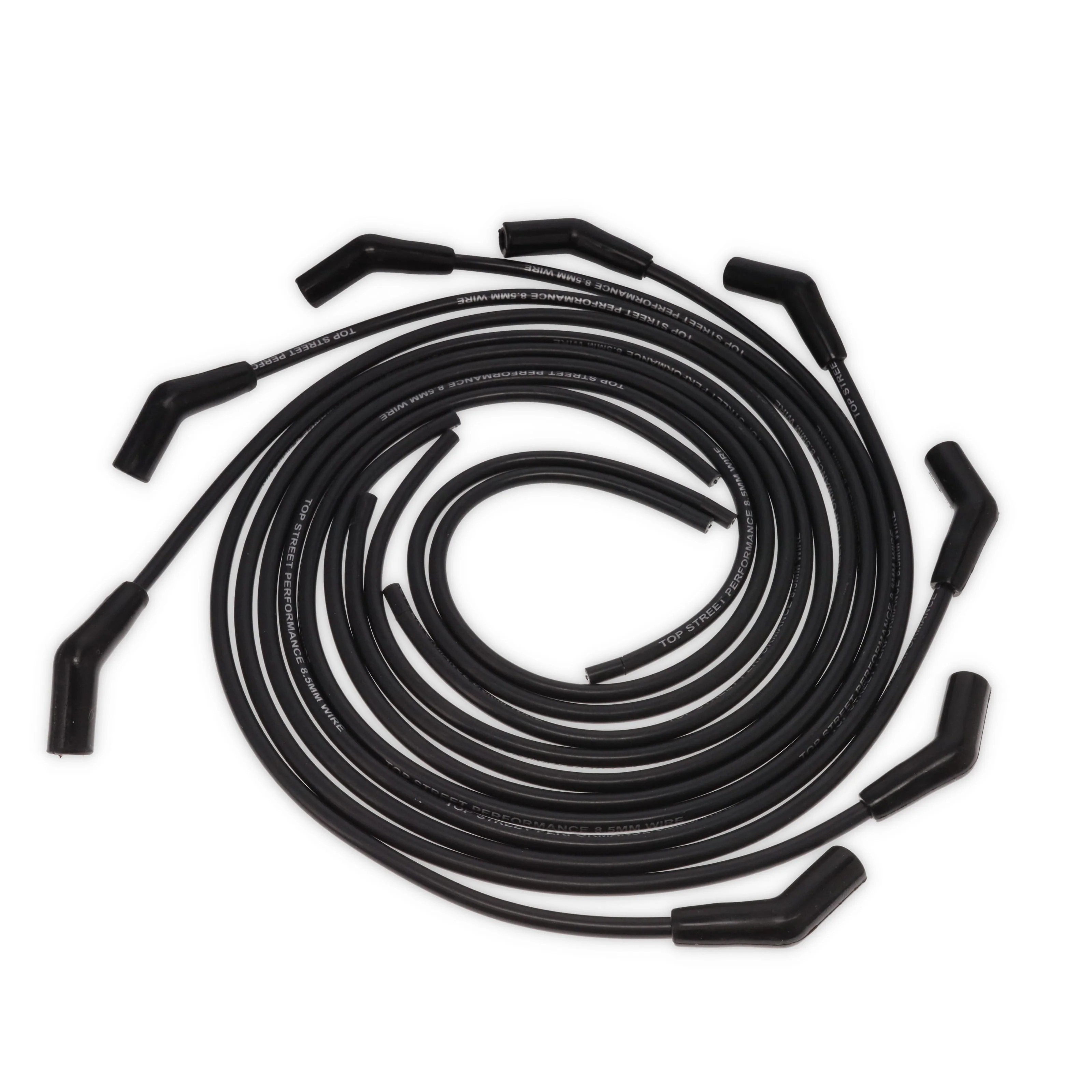 8.5mm Universal Ignition Wires with 135° Plug Boots - Black - Image 3