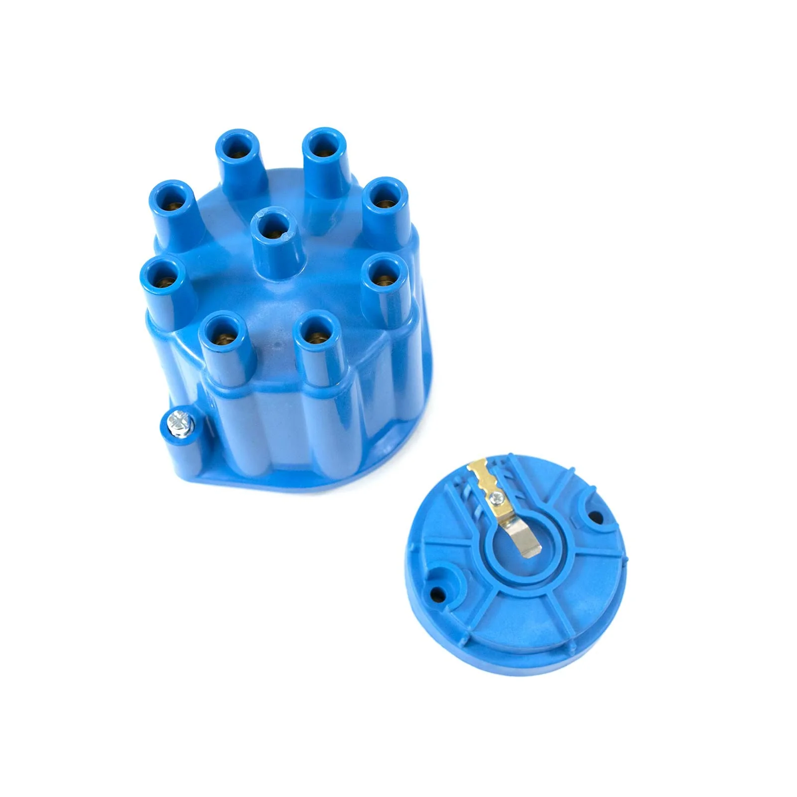 8-Cylinder Female Pro Series Distributor Cap & Rotor Kit - Blue