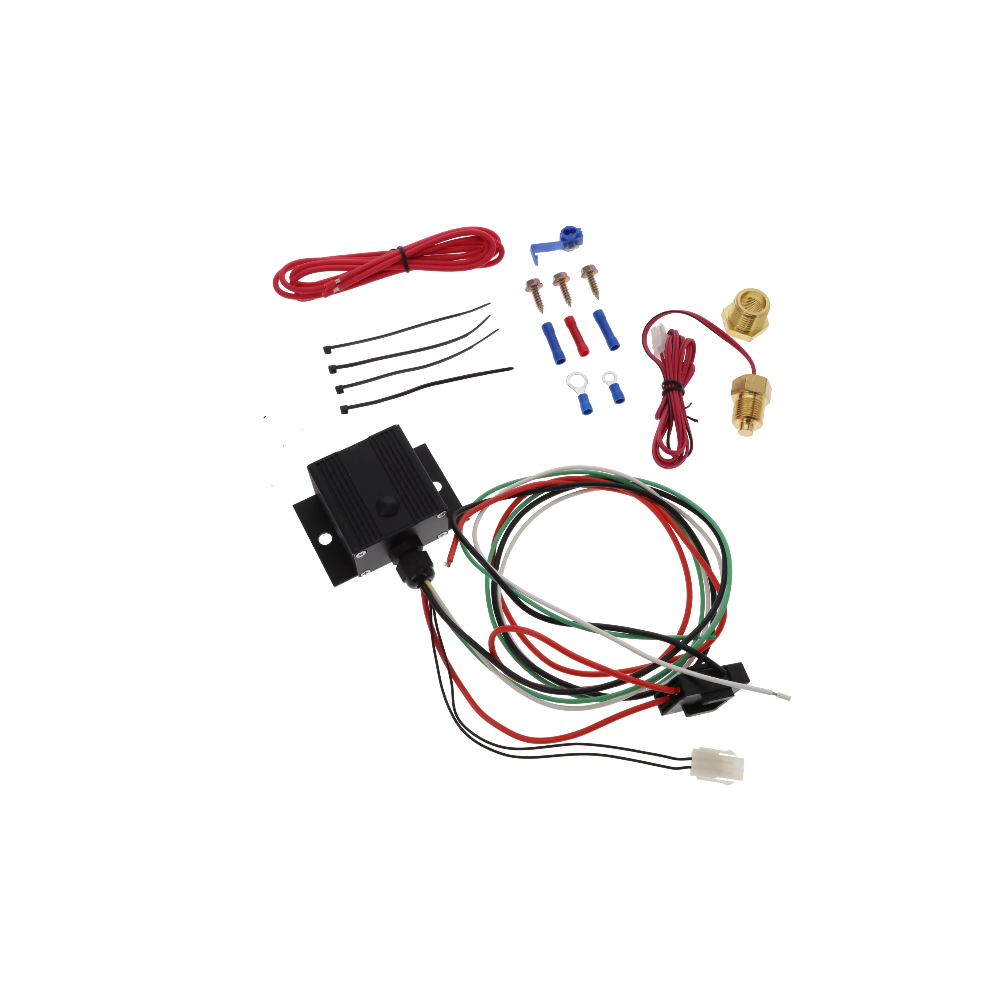 Adjustable Electric Fan Controller Kit with Thread-in Thermostat 150° - 240° - Black - Image 2