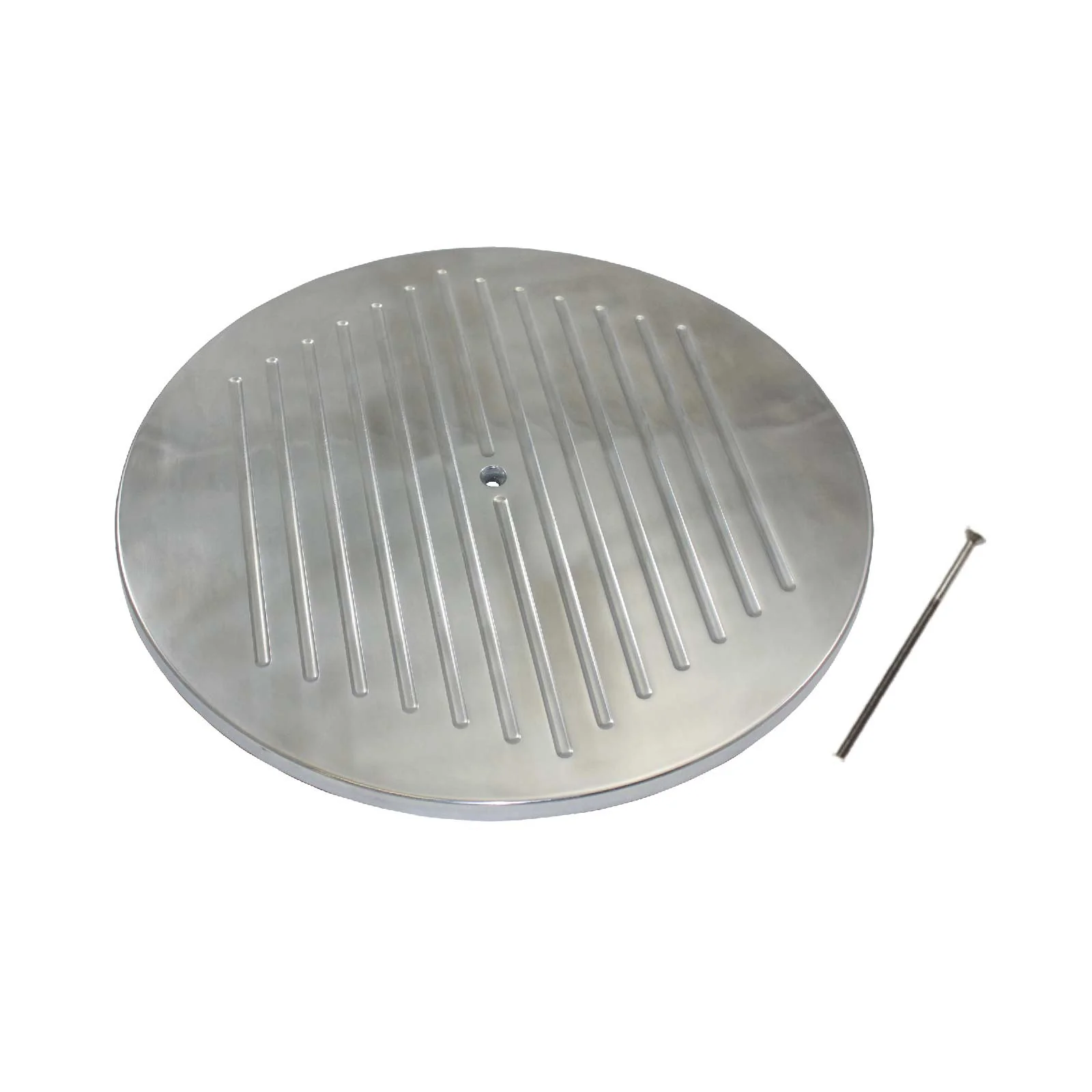 14" Polished Aluminum Ball Milled Air Cleaner Top