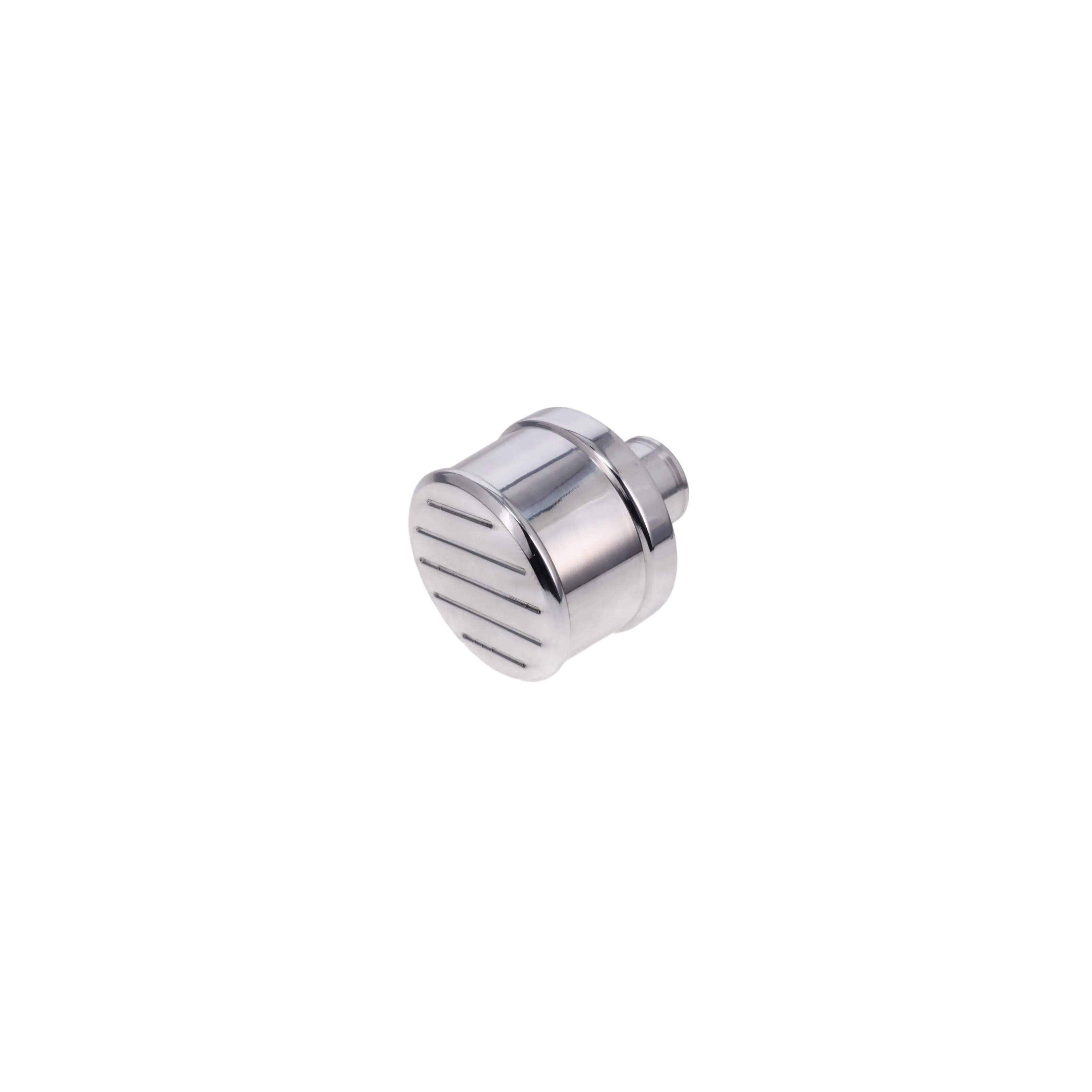 Aluminum  Breather Cap, Push-In Ball-Milled - Polished - Image 3