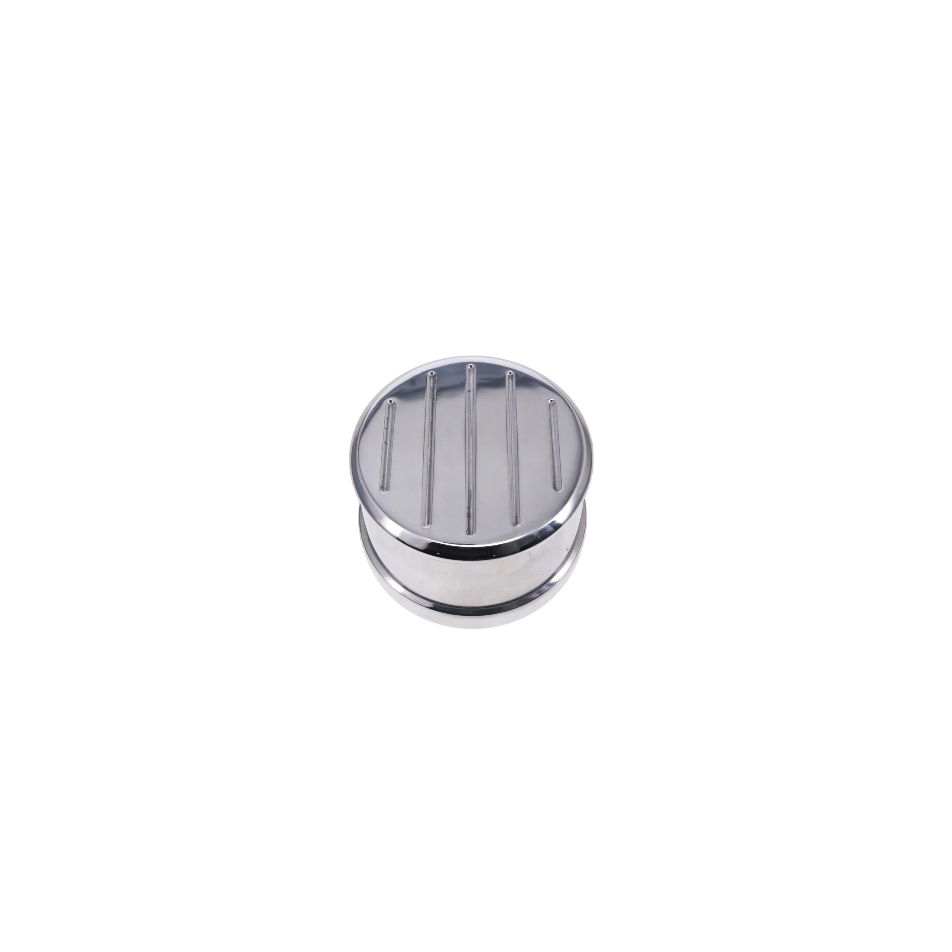 Aluminum  Breather Cap, Push-In Ball-Milled - Polished - Image 5