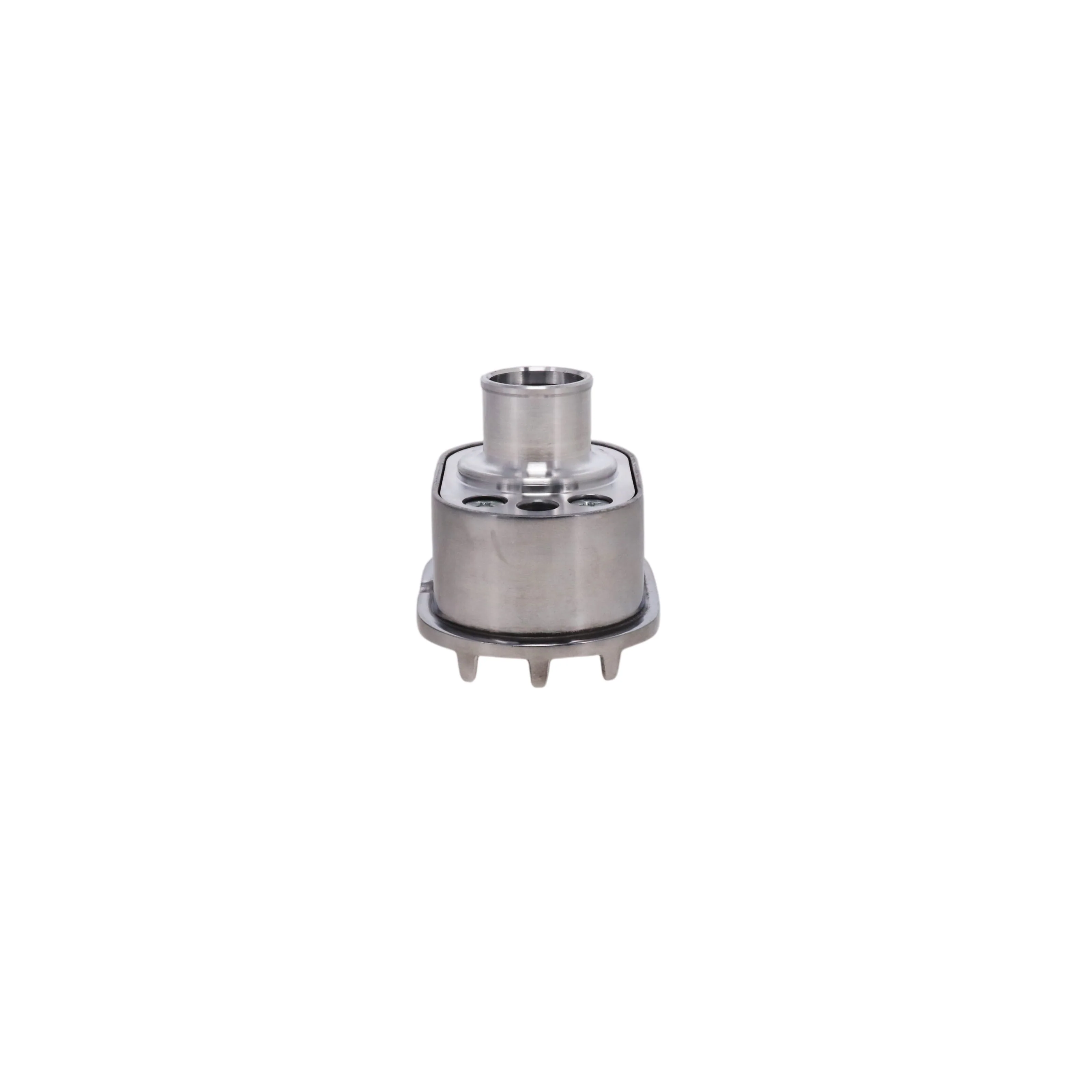Aluminum Breather Cap, Push-In Oval Finned - Polished - Image 4