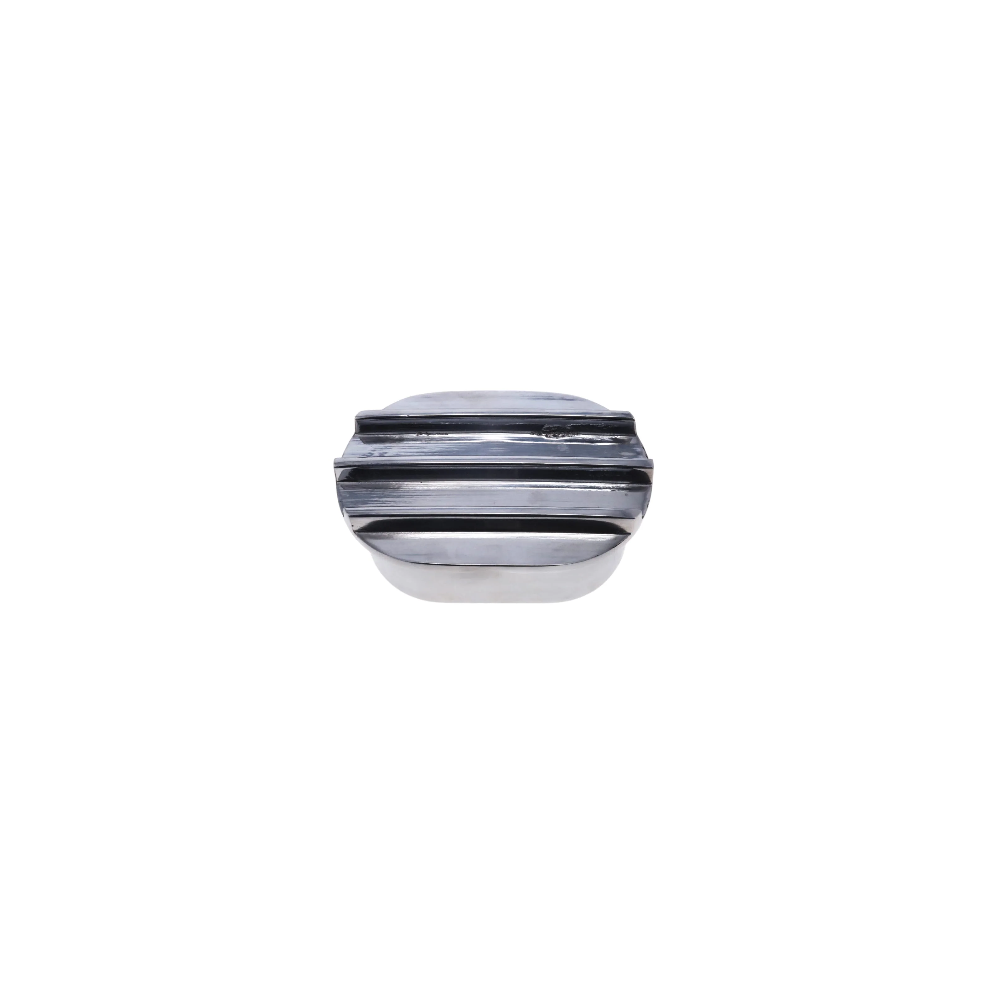 Aluminum Breather Cap, Push-In Oval Finned - Polished - Image 5