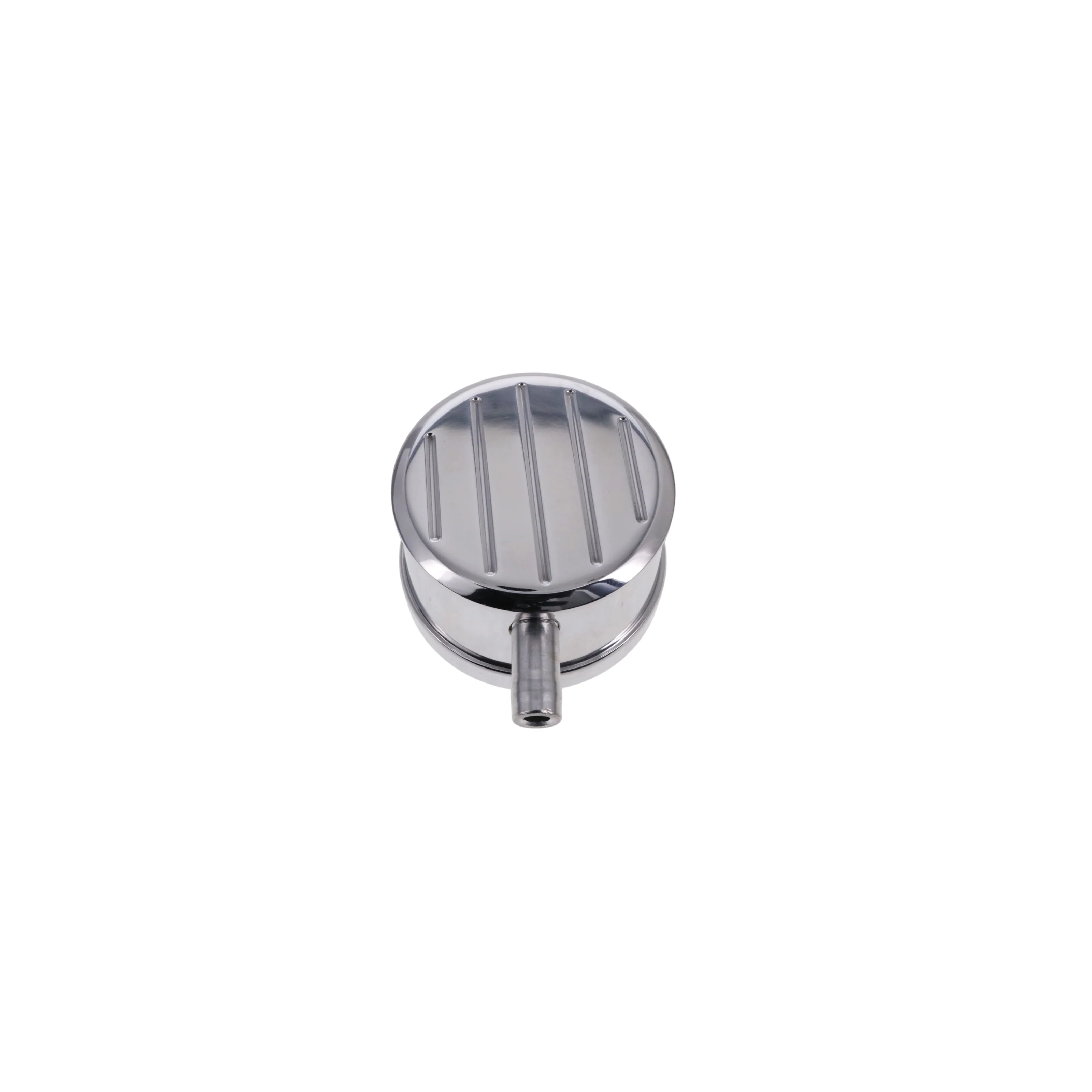 Aluminum Breather Cap, Push-In with Tube Ball-Milled - Polished - Image 5
