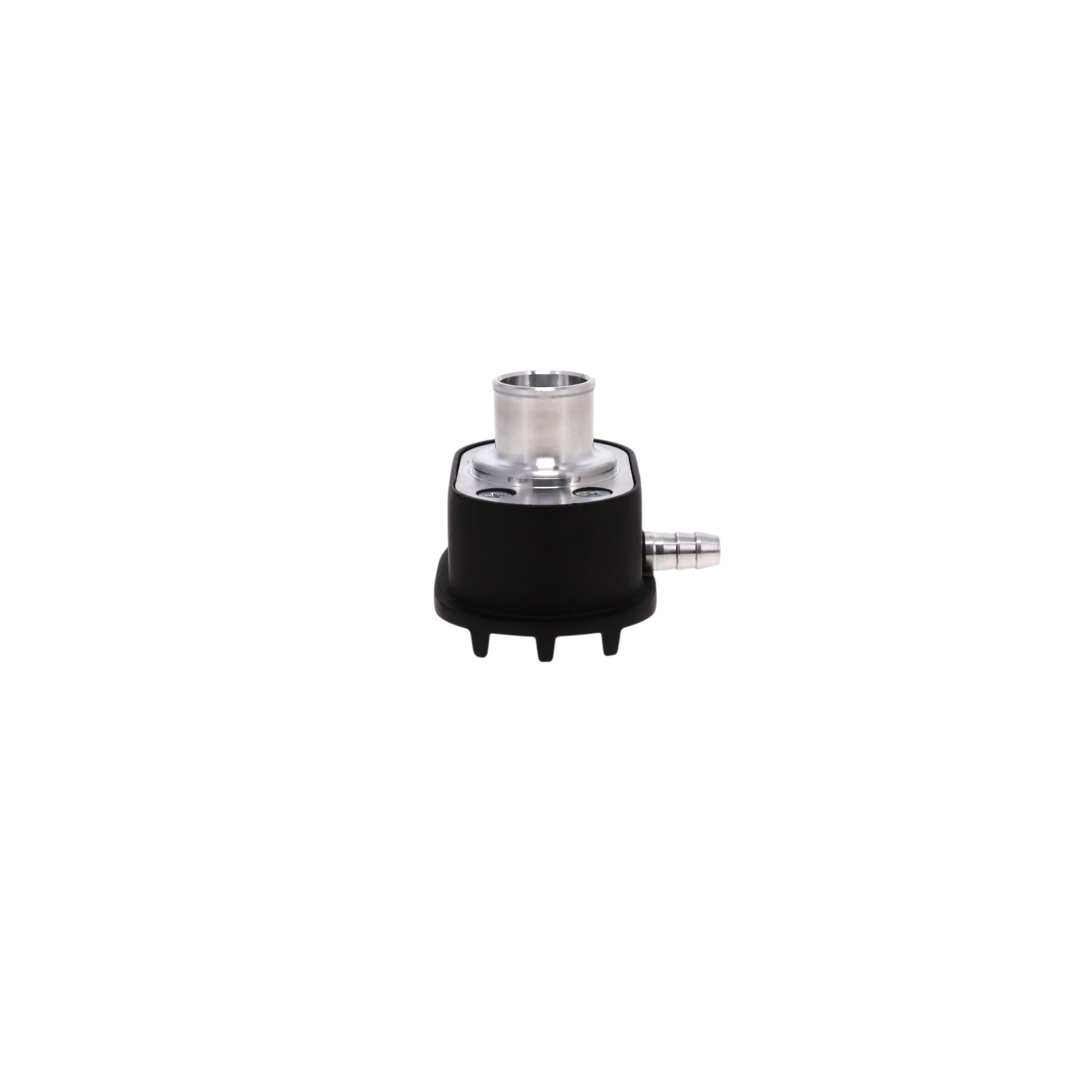Aluminum Breather Cap, Push-In with Tube Oval Finned - Black - Image 4