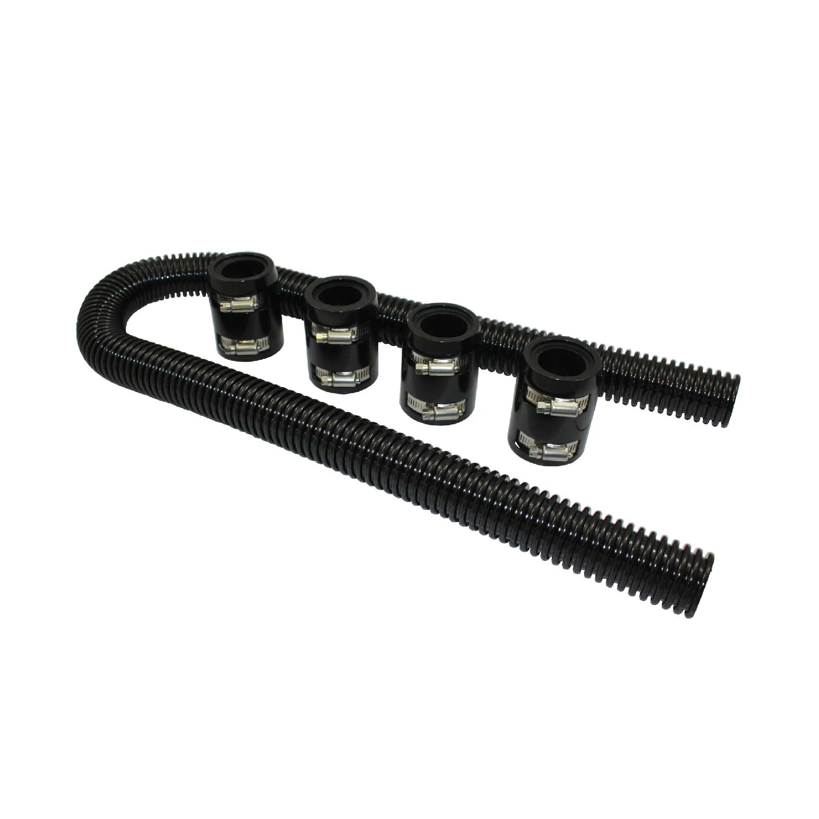 Black Stainless Steel Flexible Radiator Hose Kit - 24 Inches - Image 3