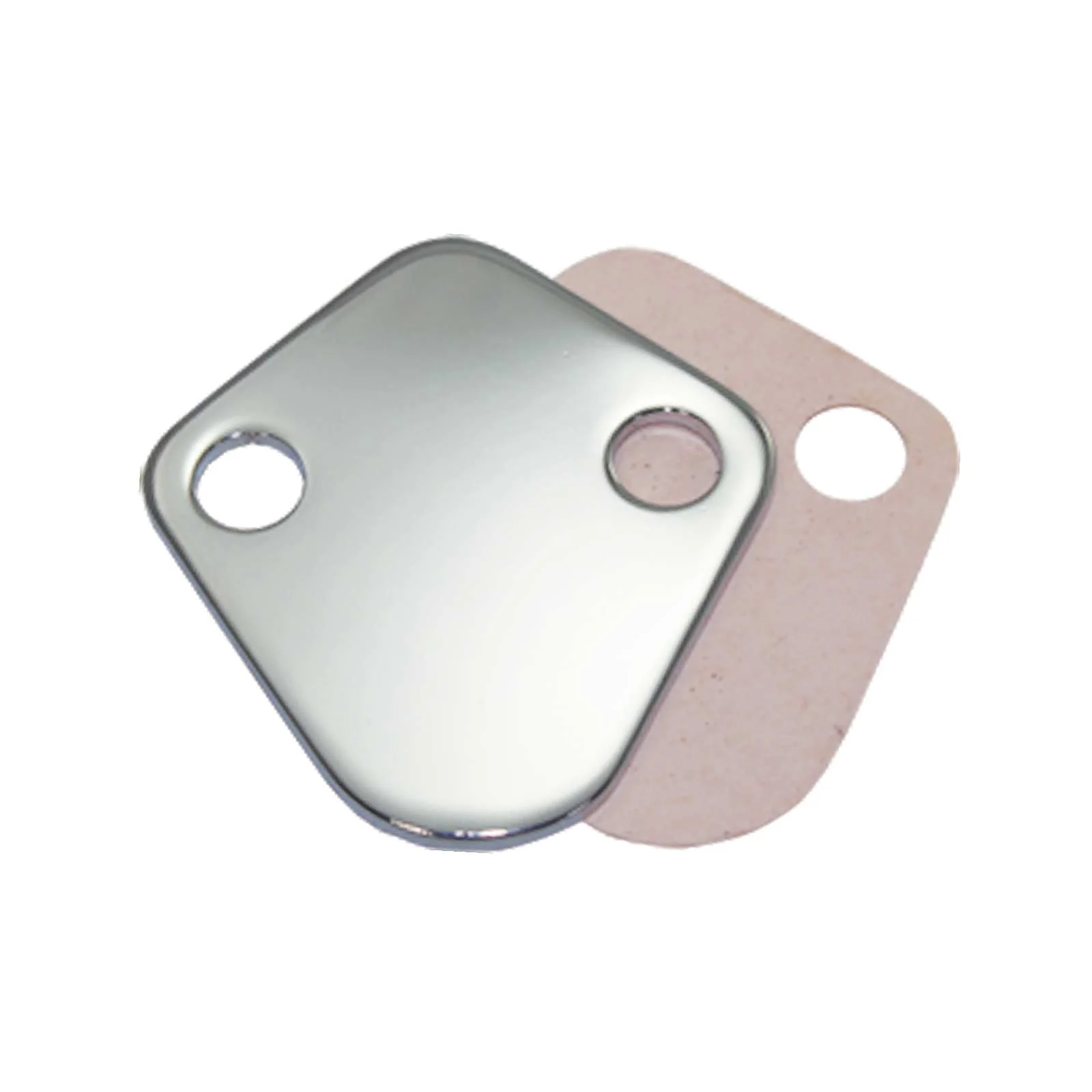 Chevy Big Block Chrome Steel Fuel Pump Block-Off Plate
