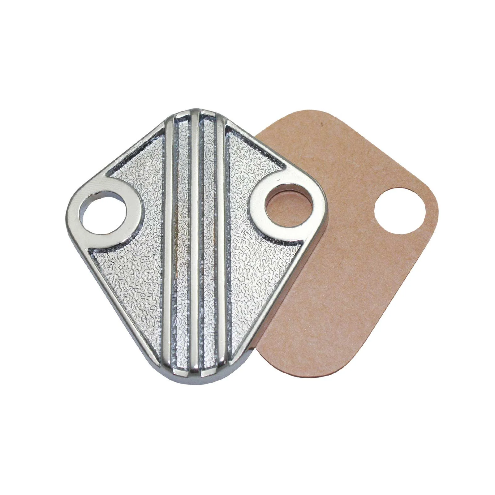 Chevy Big Block Finned Aluminum Fuel Pump Block-Off Plate