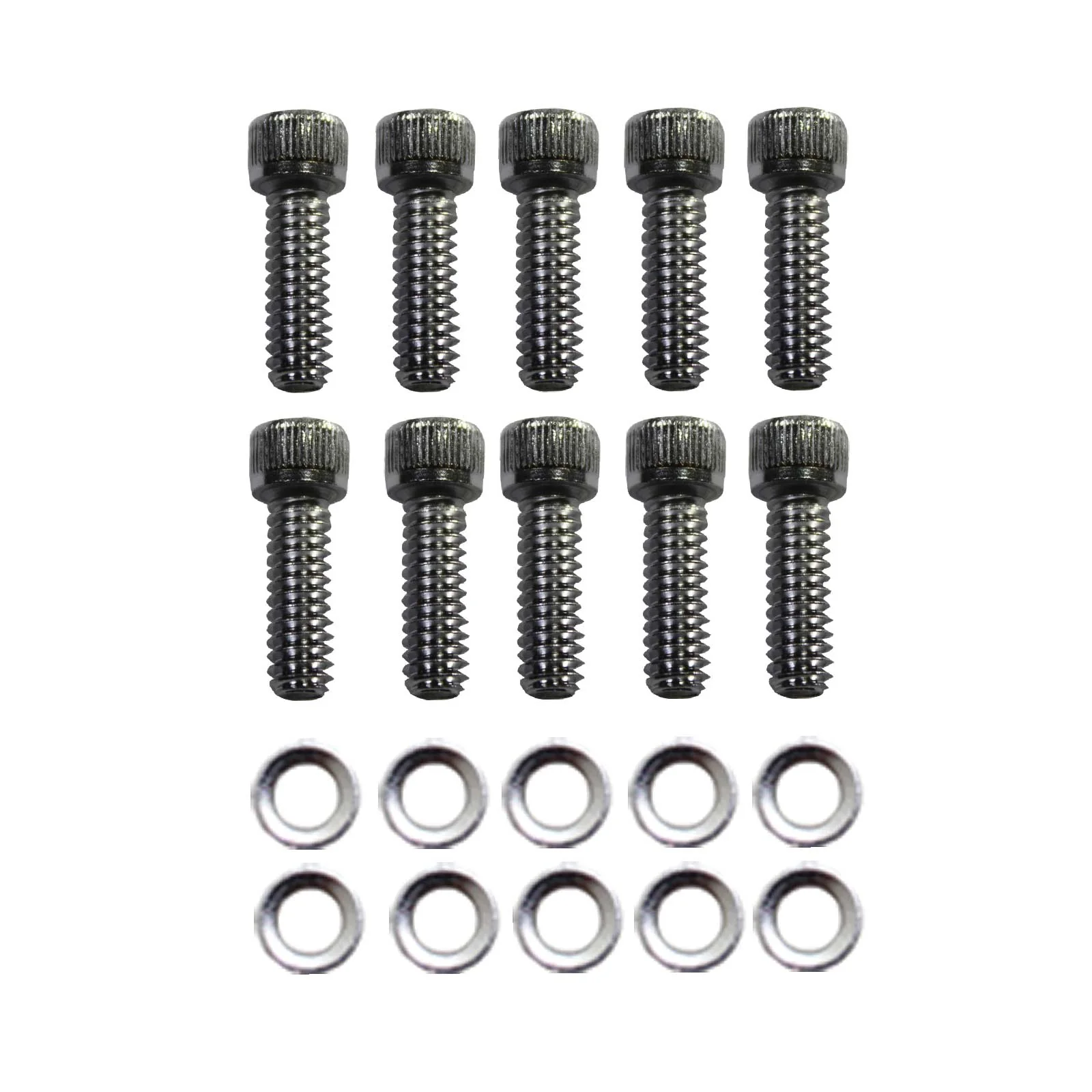 Chevy V8 Chrome Steel Allen Head Timing Cover Bolt Set w/ Washers