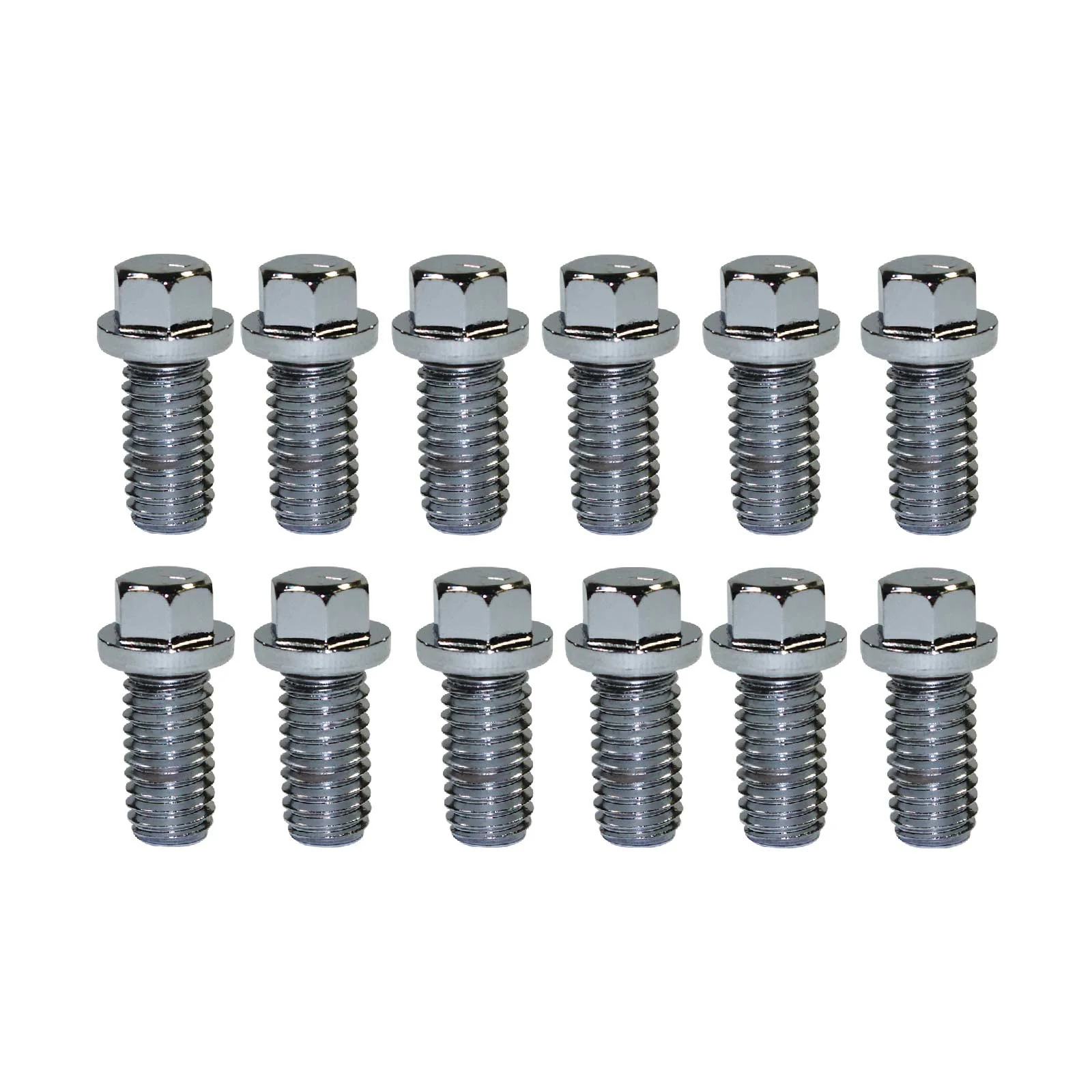 Chevy Small Block Chrome Steel Exhaust Header Bolt Set