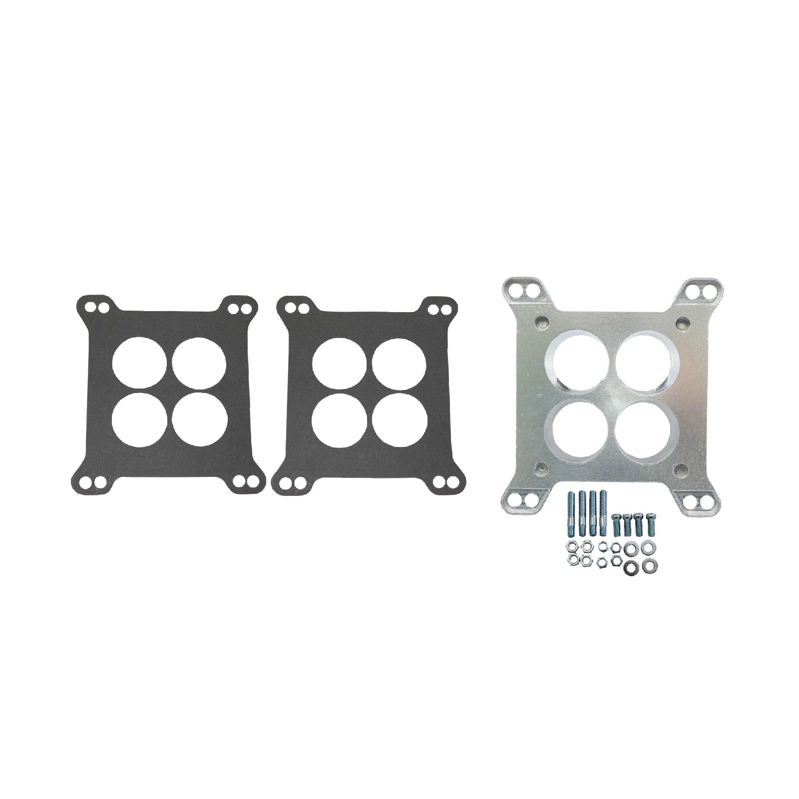 1/2" Aluminum 4-Hole Tapered Port 4BBL Carburetor Adapter Kit - Image 2