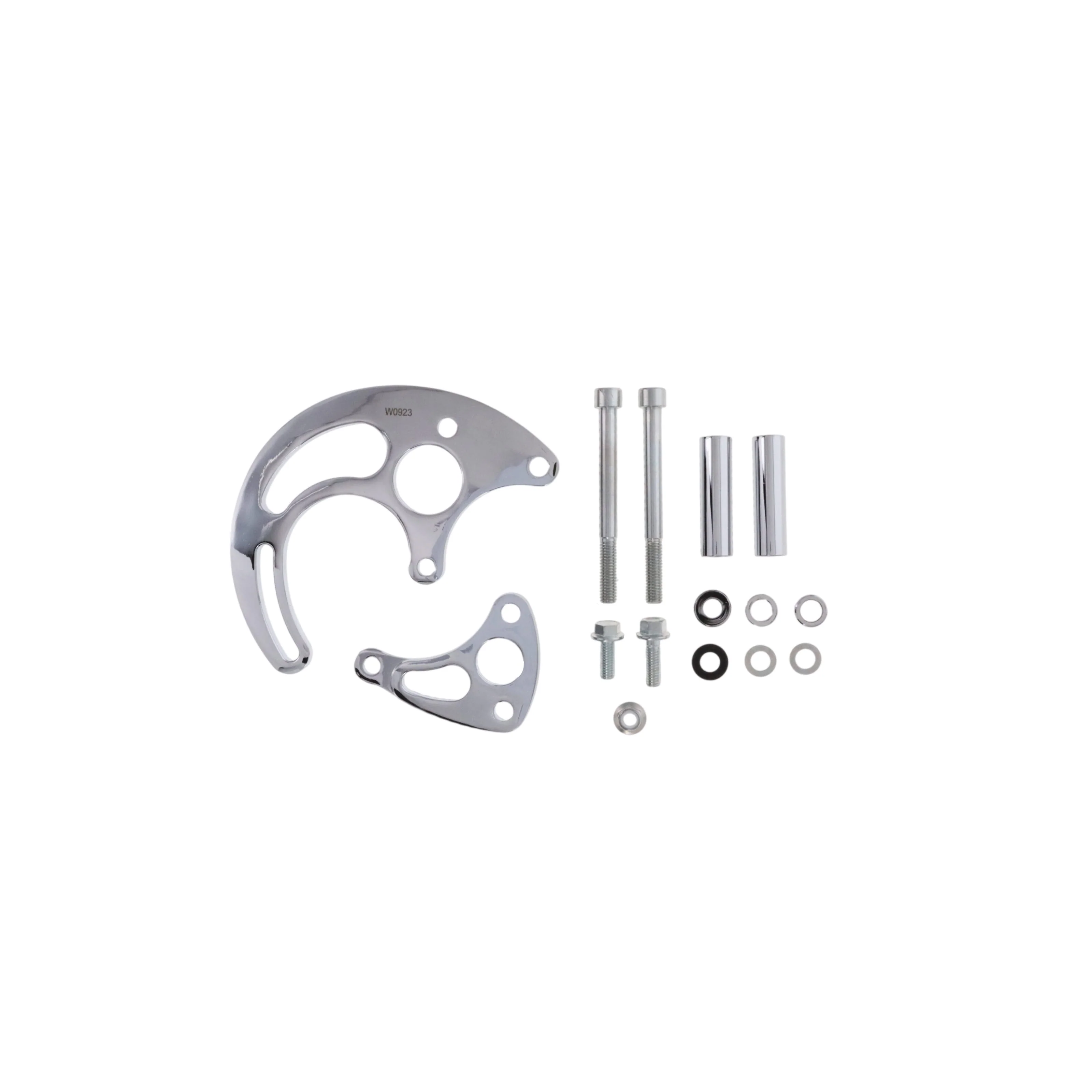 Chevy Big Block Long Water Pump Power Steering Bracket - Chrome - Image 2