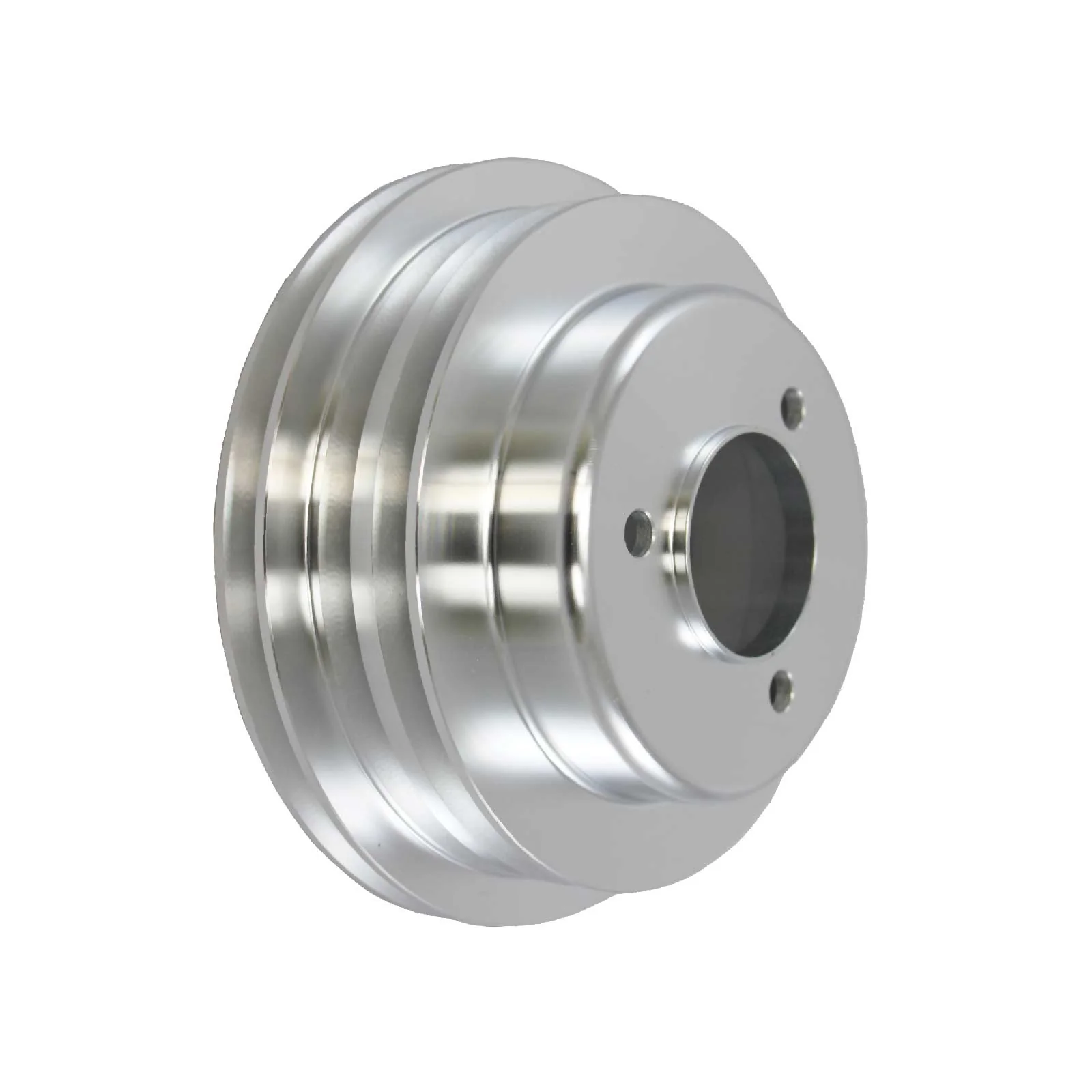 Chevy Big Block Long Water Pump Triple-Groove Aluminum Crankshaft Pulley - Natural
