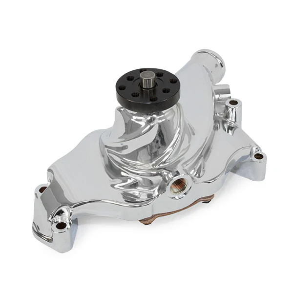 Chevy Big Block Short-Style Reverse Rotation High-Flow Mechanical Water Pump - Chrome - Image 2