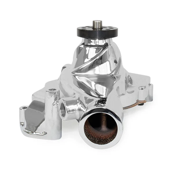 Chevy Big Block Short-Style Reverse Rotation High-Flow Mechanical Water Pump - Chrome - Image 3