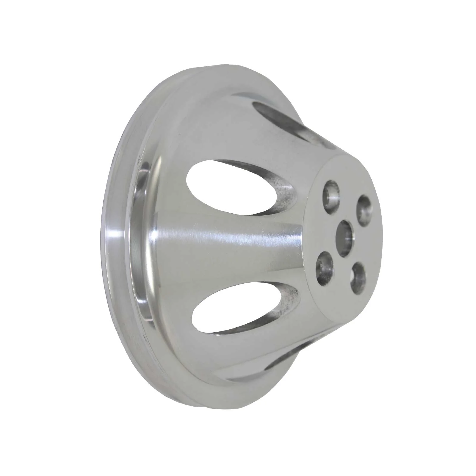 Chevy Big Block Single-Groove Aluminum Short Water Pump Pulley - Natural