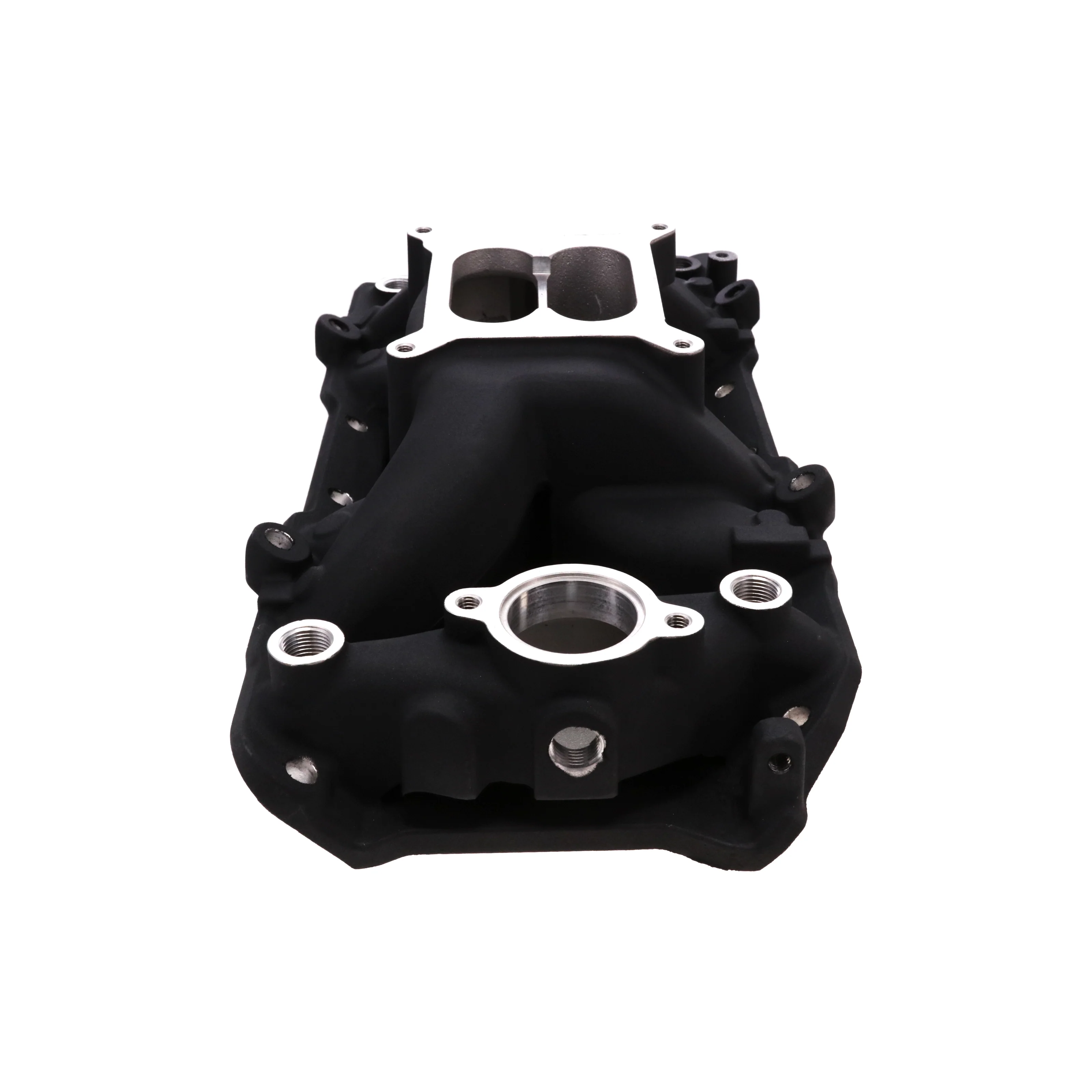 Chevy Big Block V8 Dual Plane Aluminum Intake Manifold - Black - Image 4